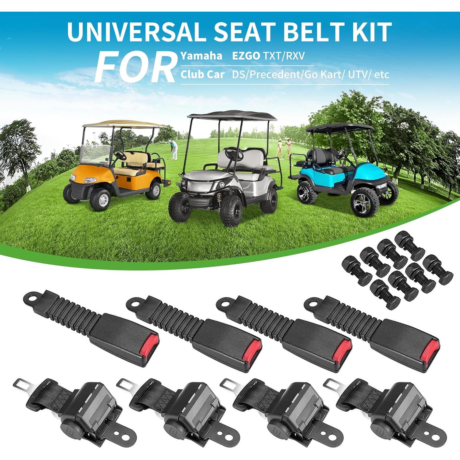 Kit de Cinturones de Seguridad Retráctiles 10L0L para Carritos de Golf