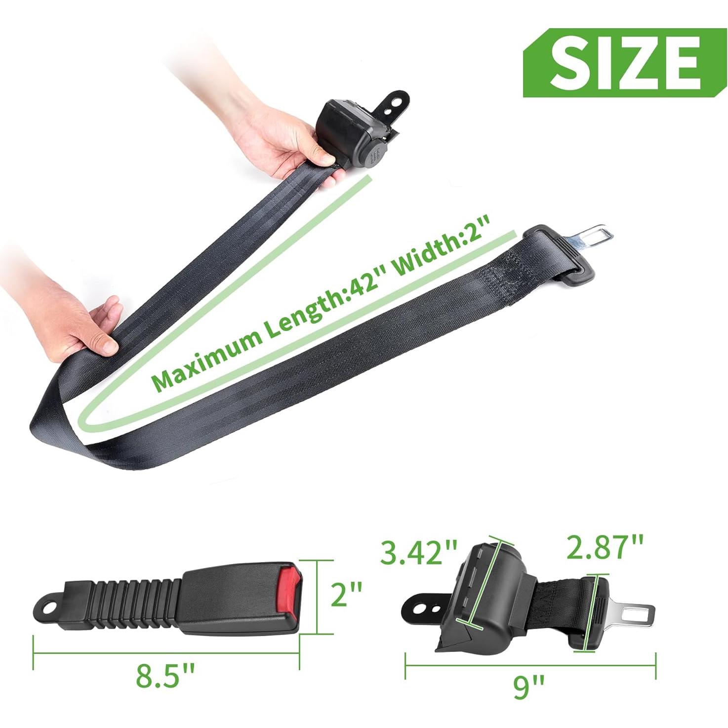 Kit de Cinturones de Seguridad Retráctiles 10L0L para Carritos de Golf