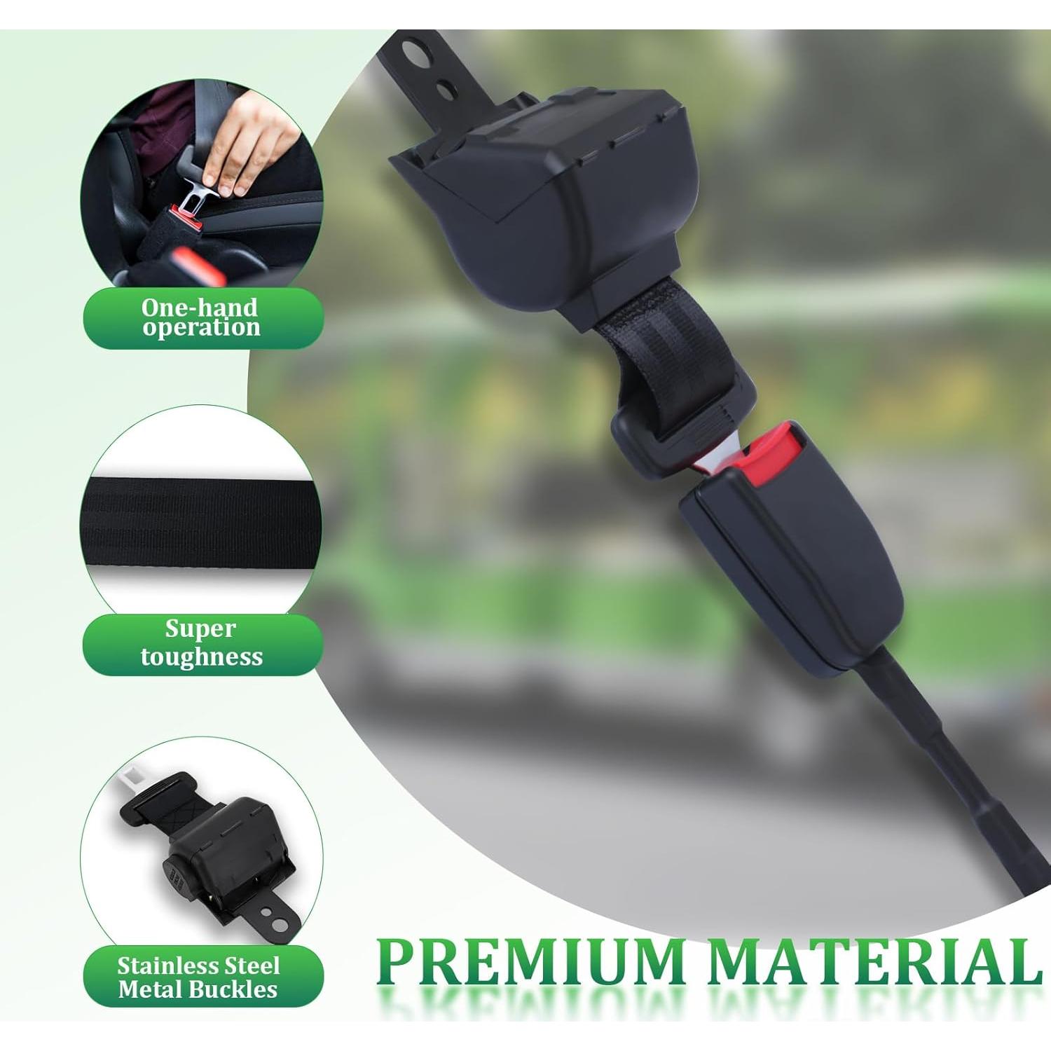 Kit de Cinturones de Seguridad Retráctiles Podoy - 2 Unidades, 106.68 cm