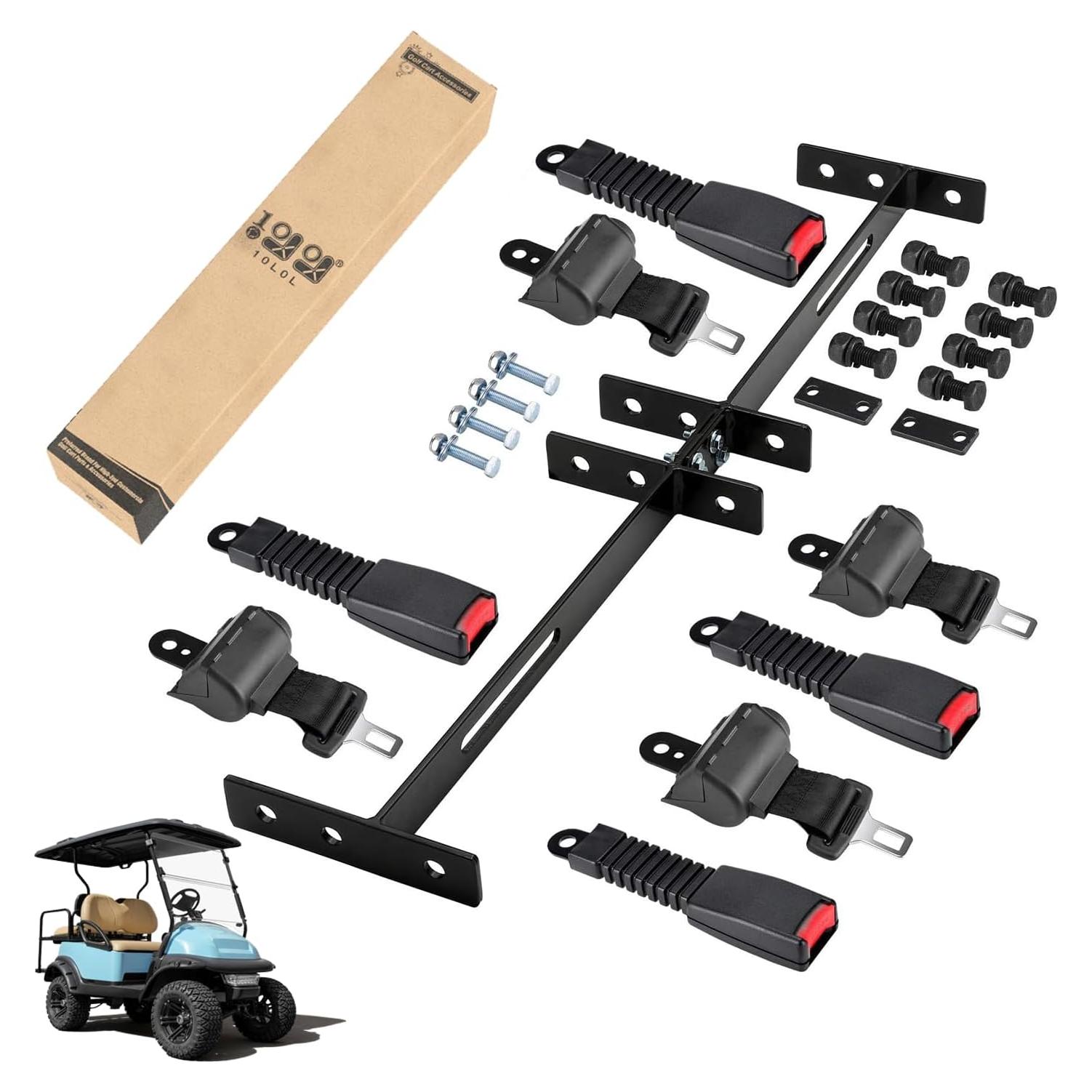 Kit Cinturones de Seguridad 10L0L para Carro de Golf 4 Pasajeros