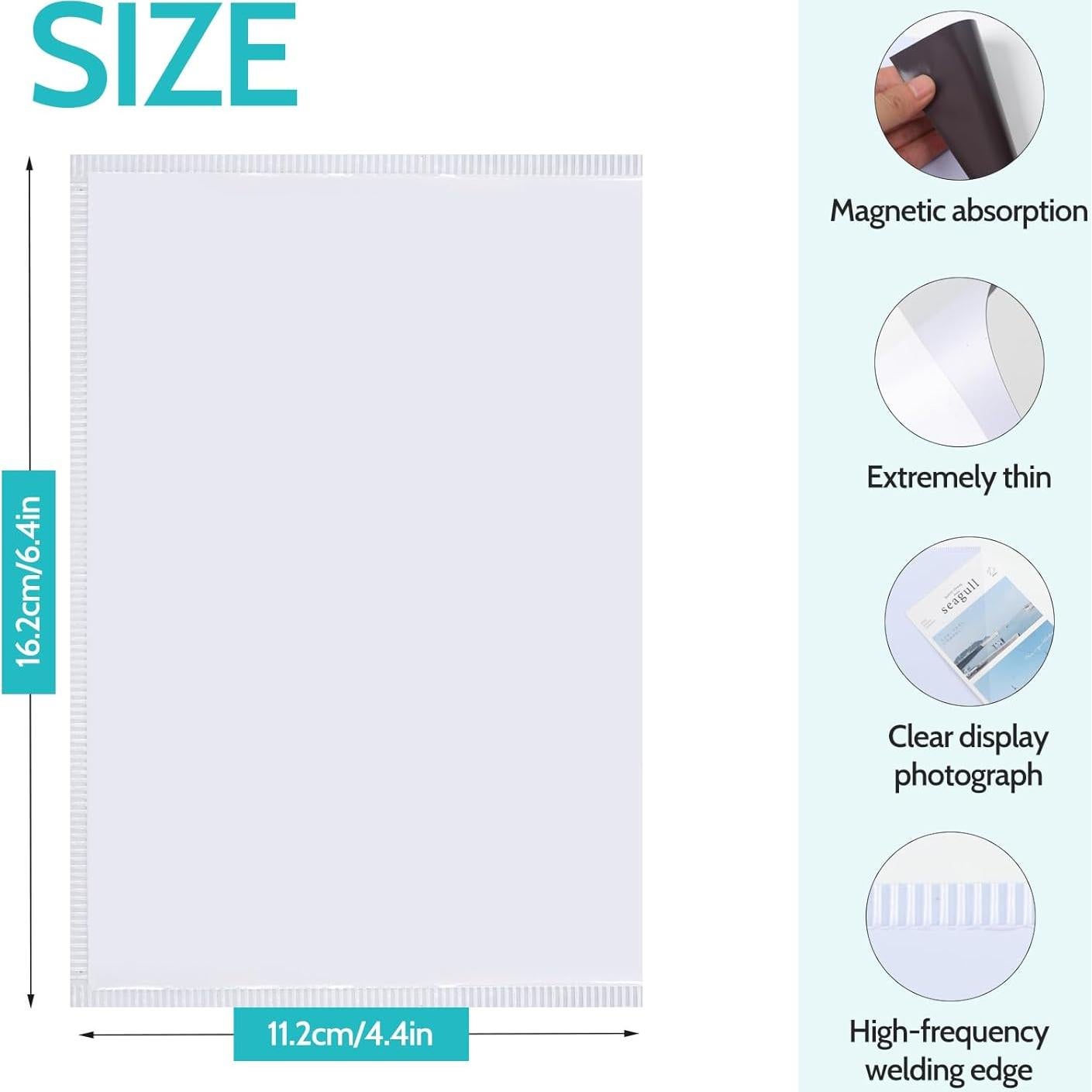 Marcos de Fotos Magnéticos vivinin 10x15 cm Paquete de 12