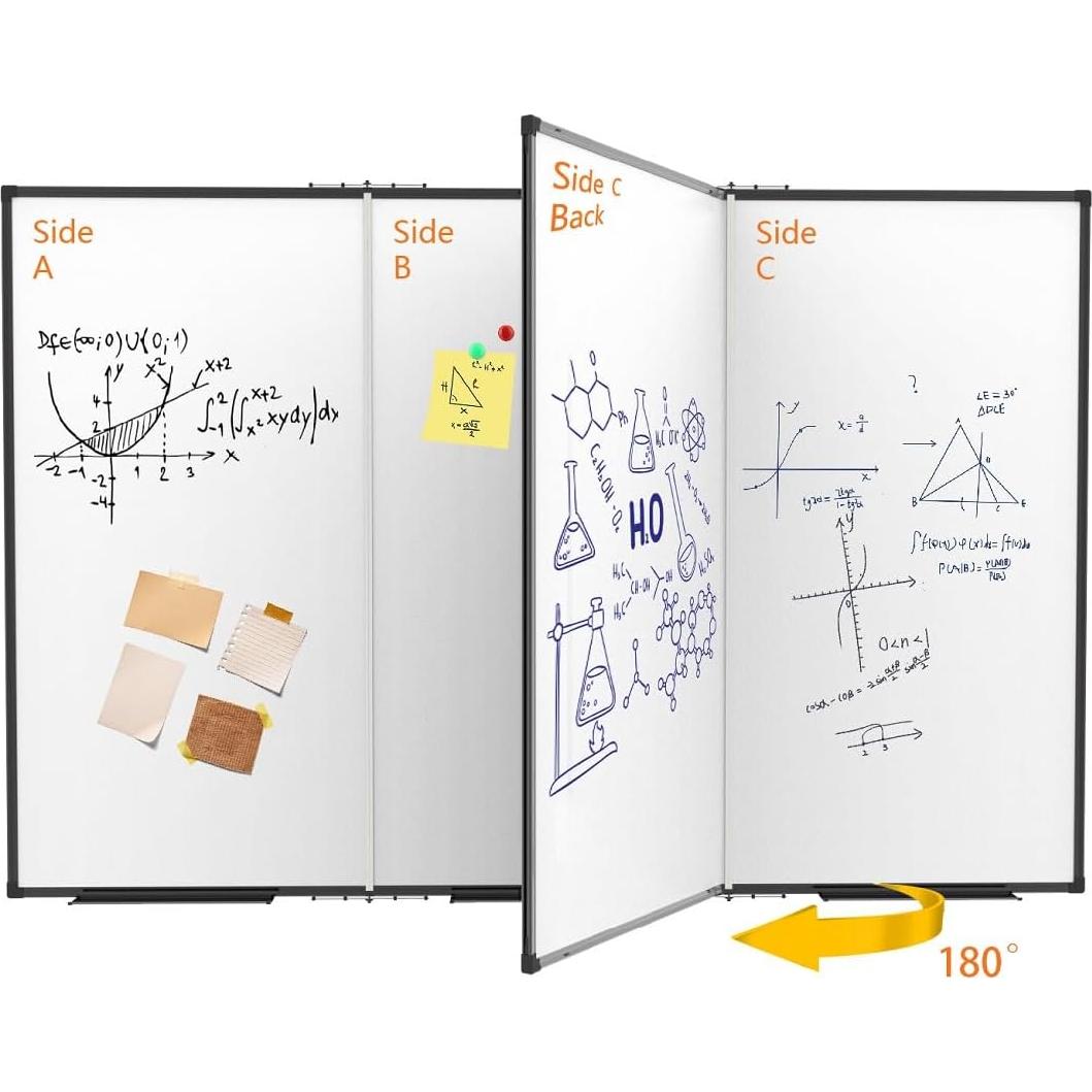 Pizarra Blanca Magnética Plegable AllAreN 182.88x121.92 cm