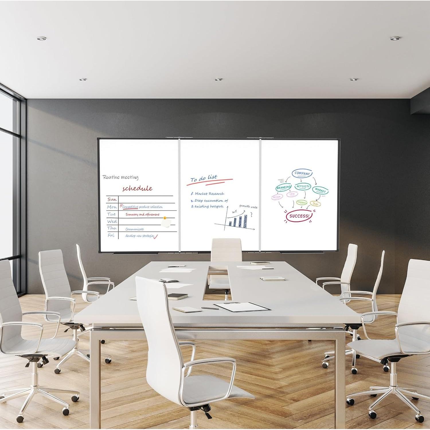 Pizarra Blanca Magnética Plegable AllAreN 182.88x121.92 cm