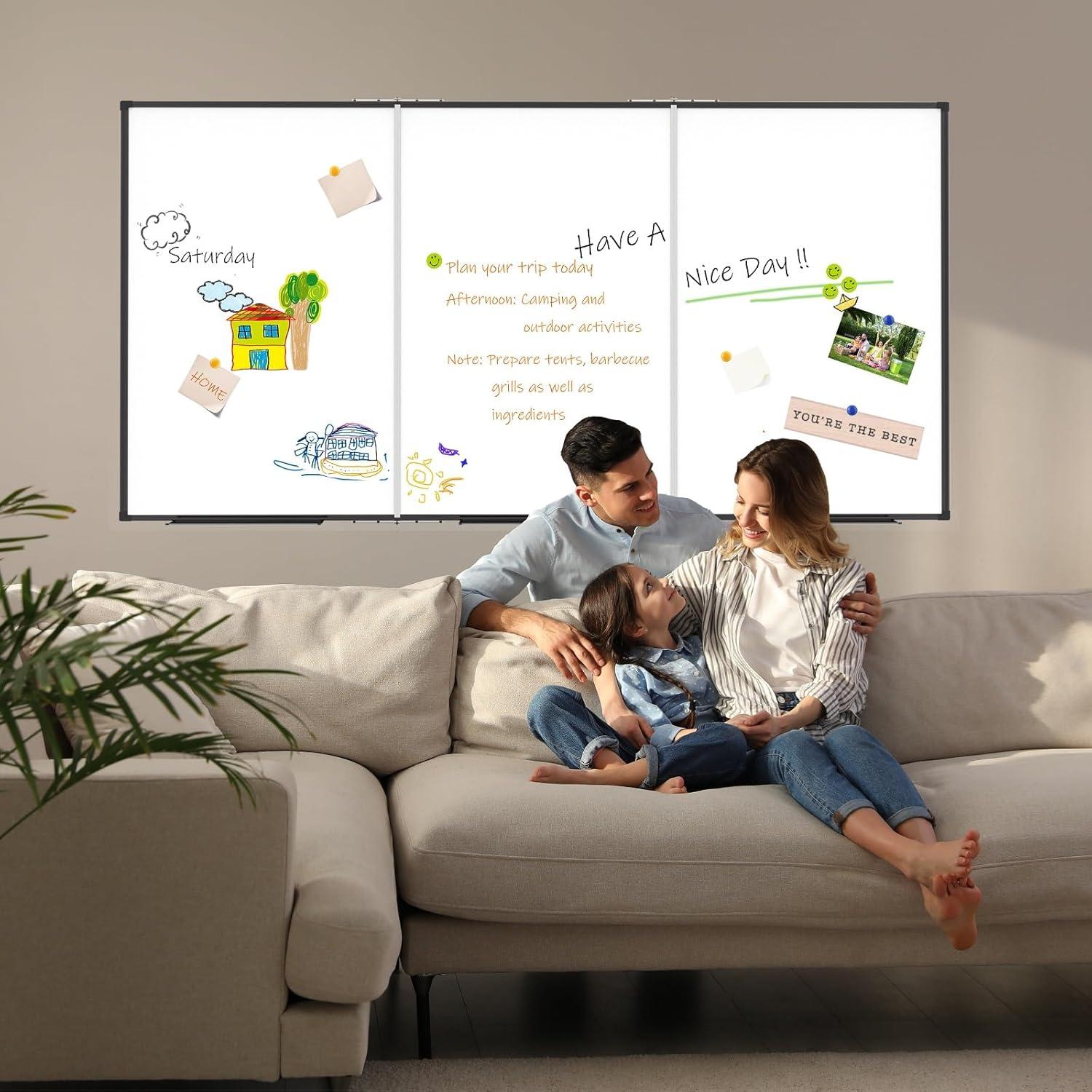 Pizarra Blanca Magnética Plegable AllAreN 182.88x121.92 cm