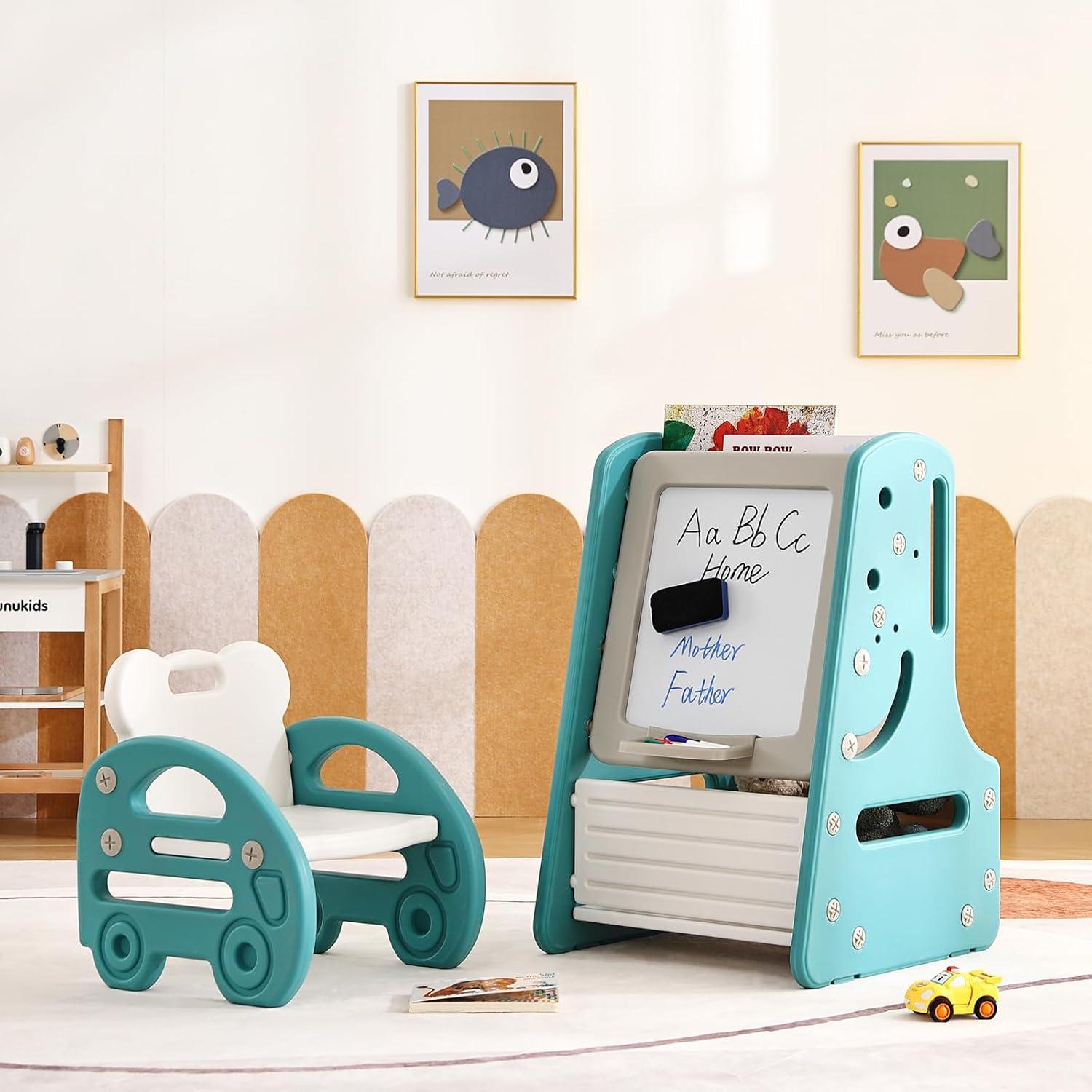 Conjunto de Mesa y Sillas Tiita Kids 3 en 1 Azul