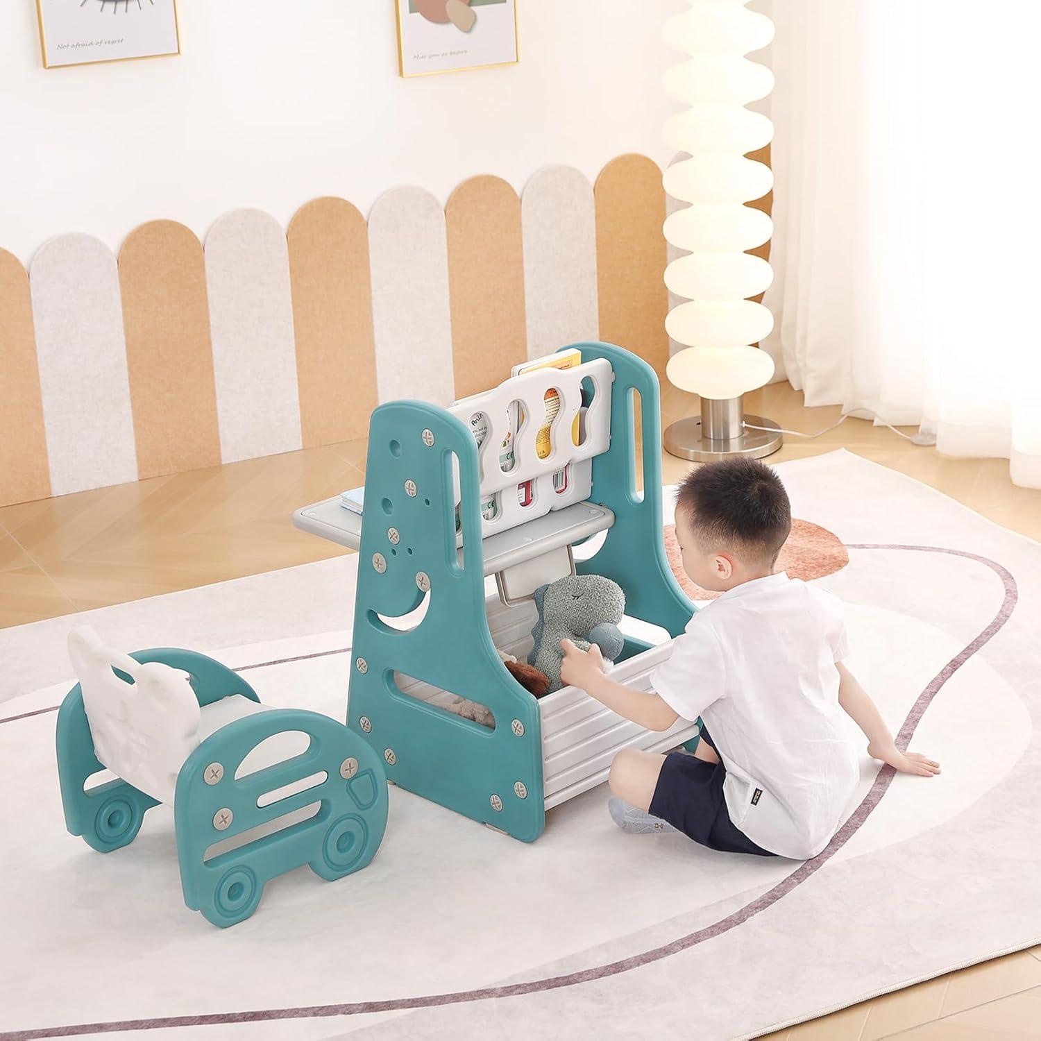 Conjunto de Mesa y Sillas Tiita Kids 3 en 1 Azul