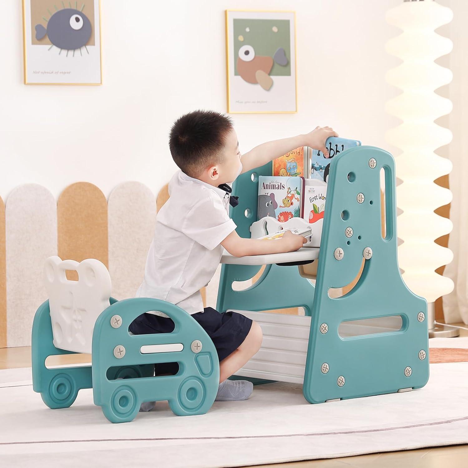 Conjunto de Mesa y Sillas Tiita Kids 3 en 1 Azul