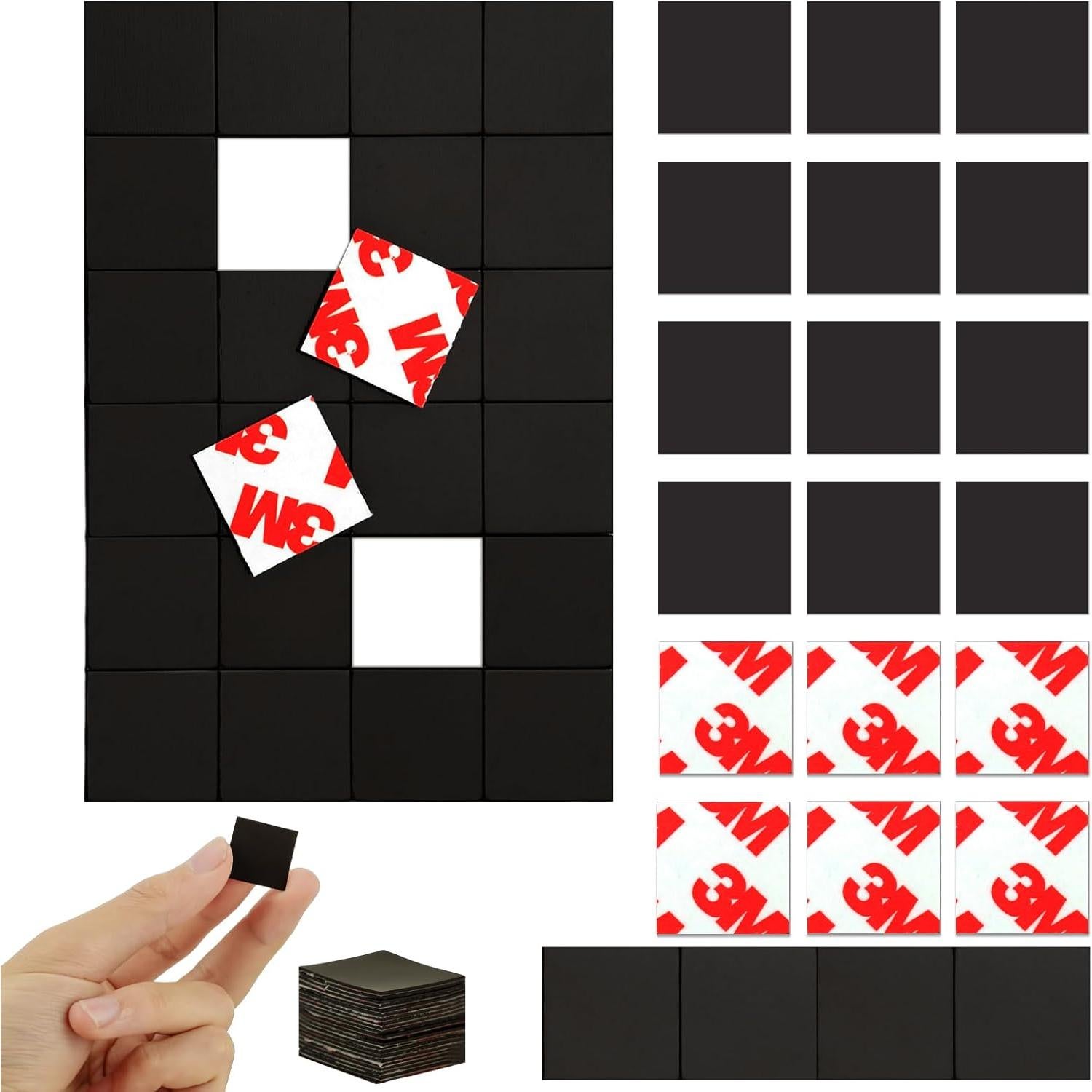 Cuadrados Magnéticos Adhesivos 3M CHUNNIAO 144PCS 1.9x1.9cm
