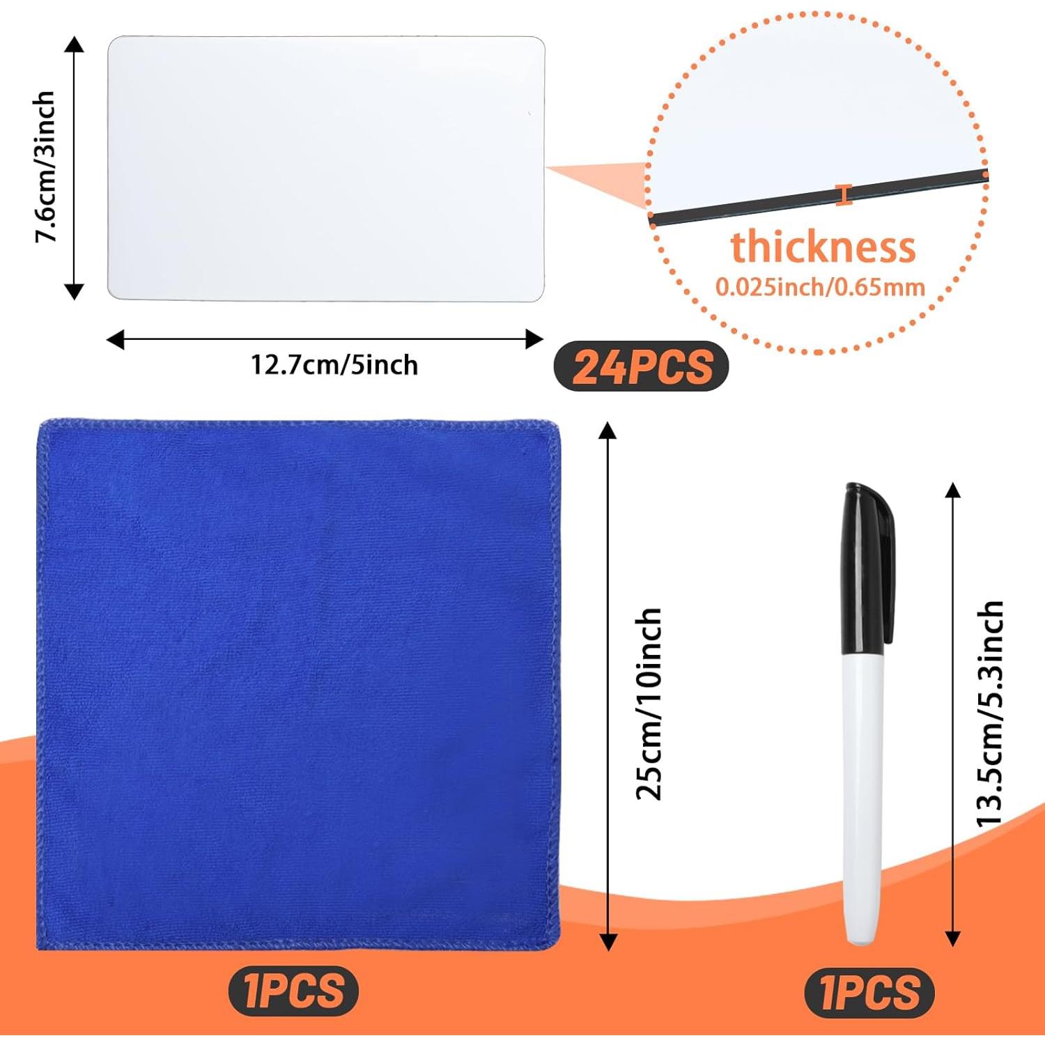 Etiquetas de Borrado en Seco Wexpw 24 Piezas 7.6x12.7 cm
