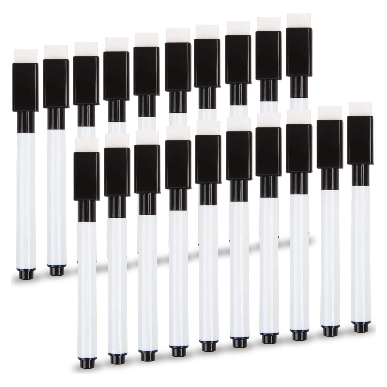 20 Marcadores Magnéticos de Pizarra Blanca SULOLI Negros