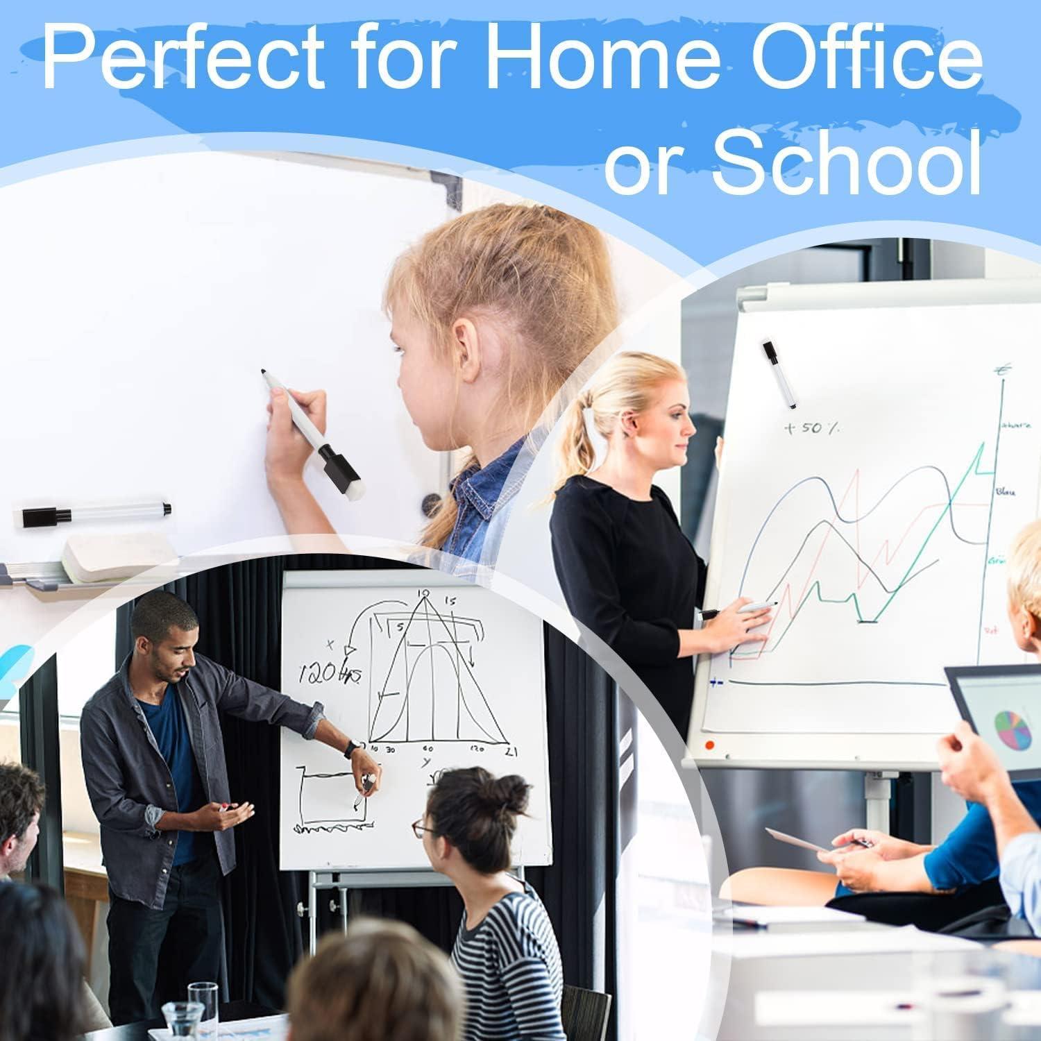 20 Marcadores Magnéticos de Pizarra Blanca SULOLI Negros