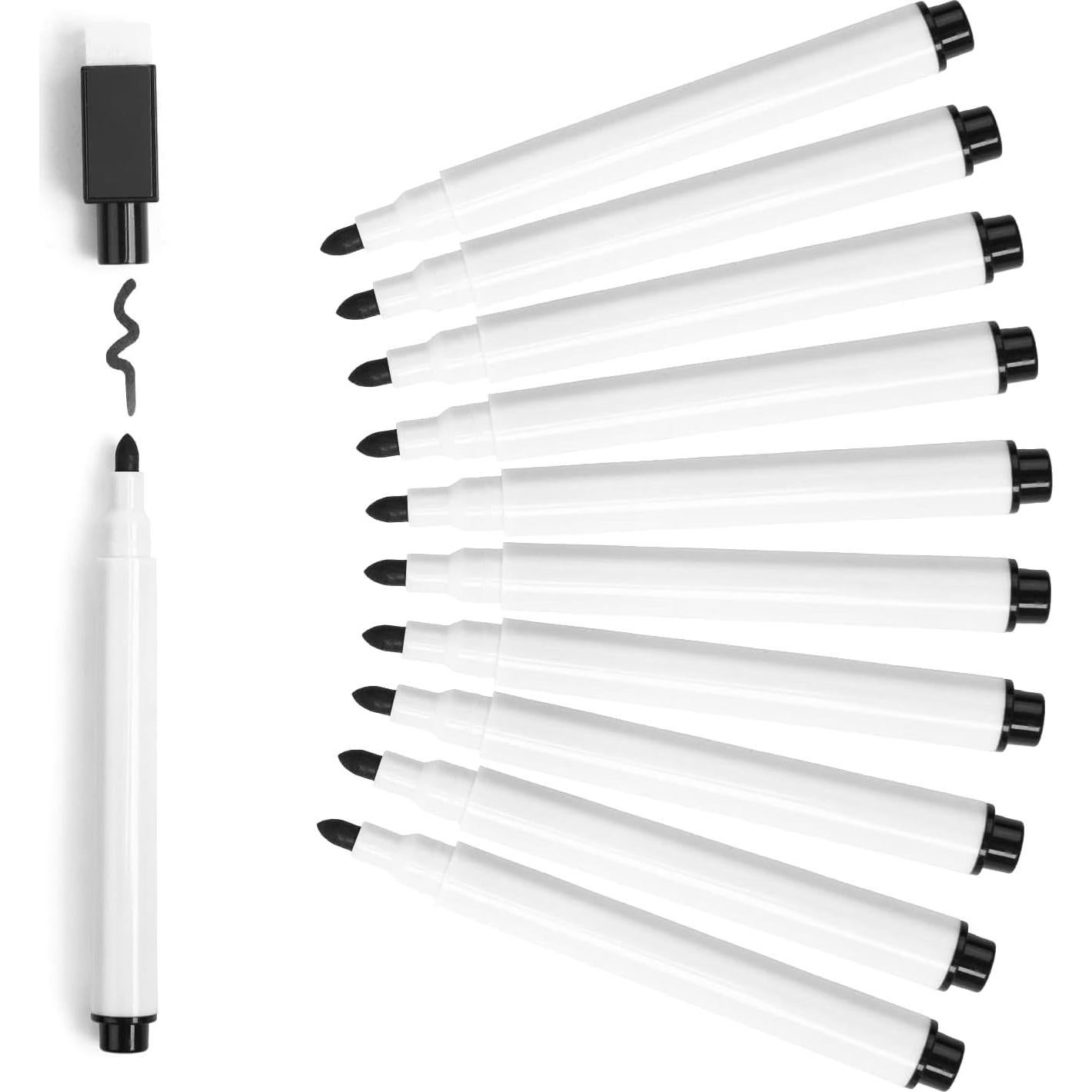 20 Marcadores Magnéticos de Pizarra Blanca SULOLI Negros