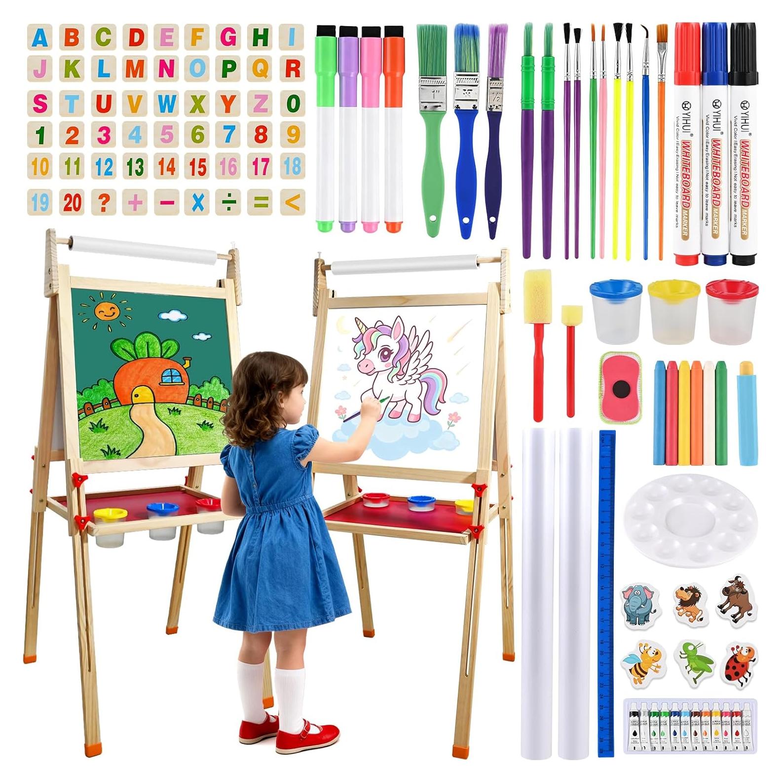 Caballete de Arte Ajustable Goldge para Niños 3-8 Años