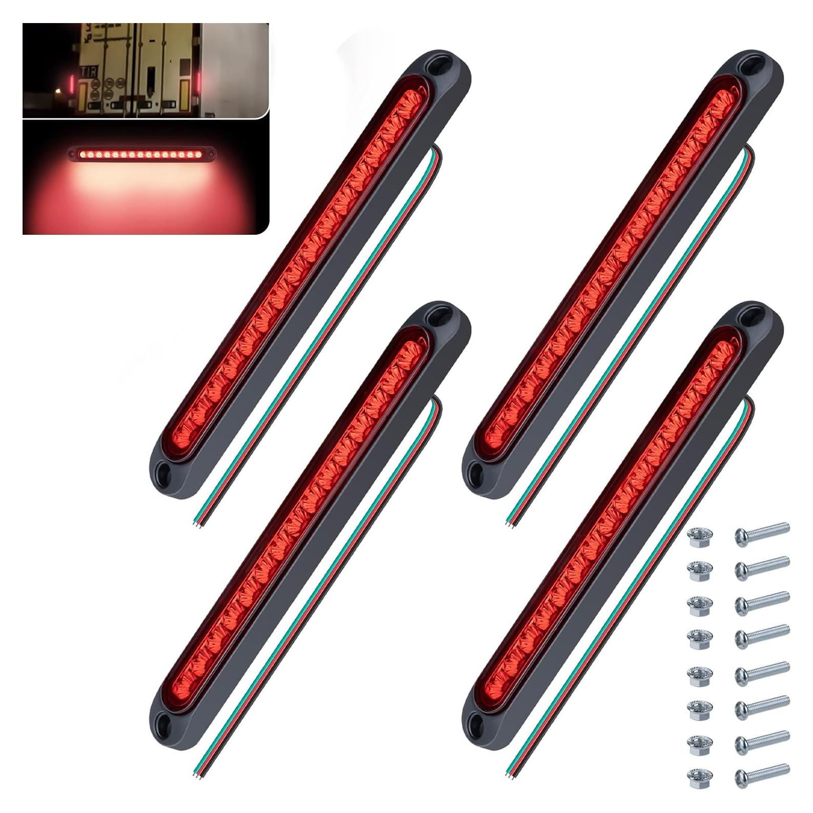 Kit de 4 Luces LED Rojas para Remolque Ecocstm IP67 25.4 cm