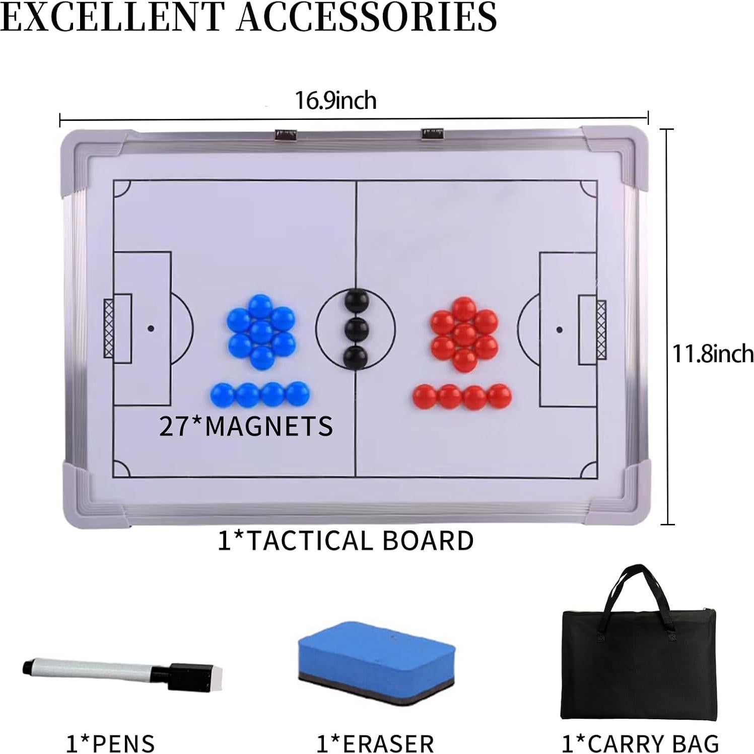 Tablero de Entrenamiento de Fútbol Suprwin S-L Magnético 44x33 cm