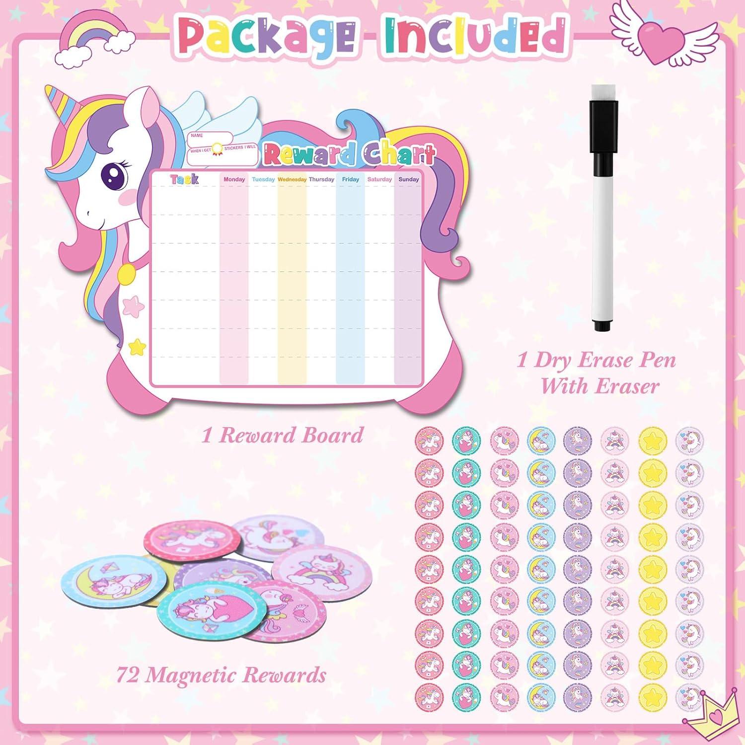 Tabla de Recompensas Unicornio Pickmesh 33x42 cm con 72 Pegatinas