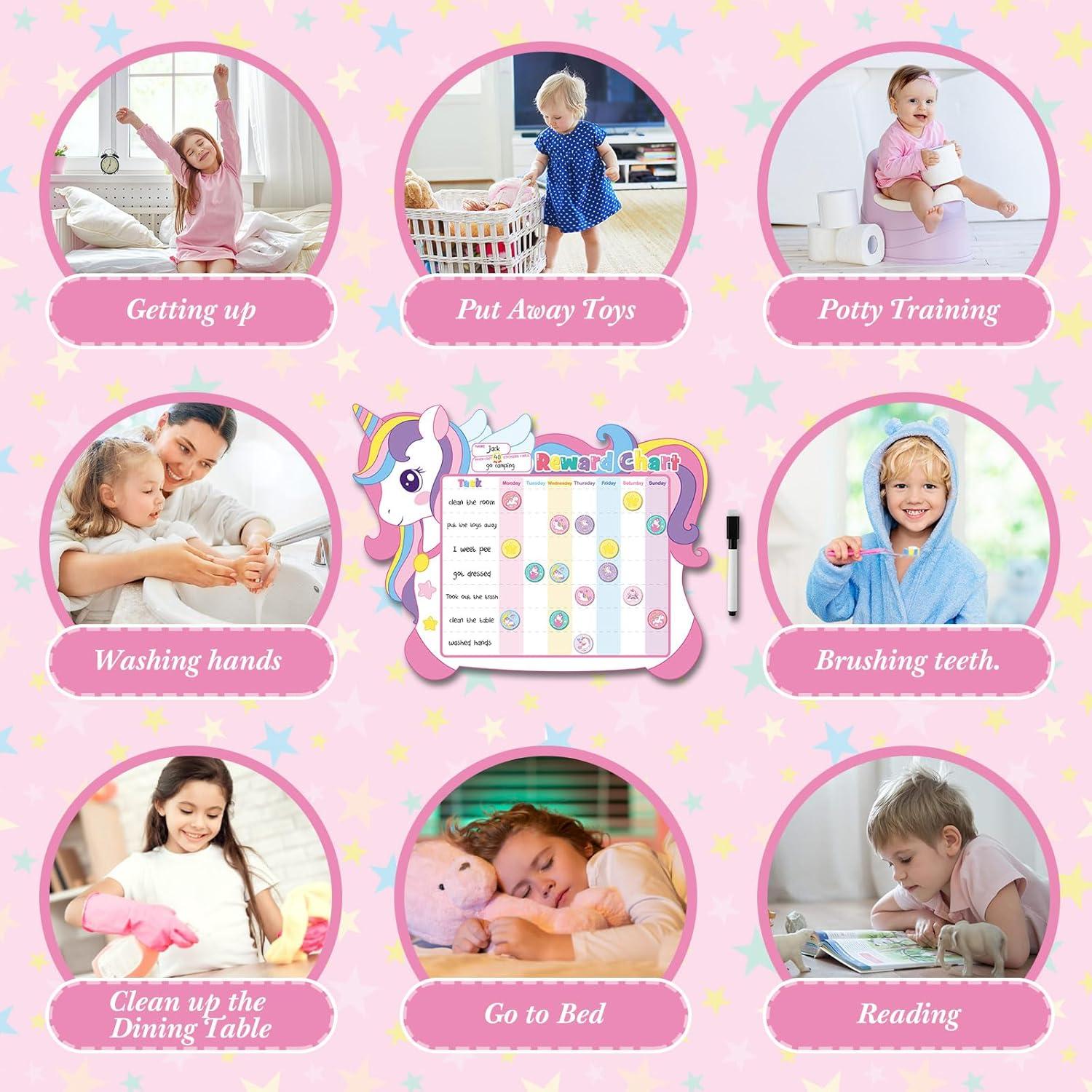 Tabla de Recompensas Unicornio Pickmesh 33x42 cm con 72 Pegatinas