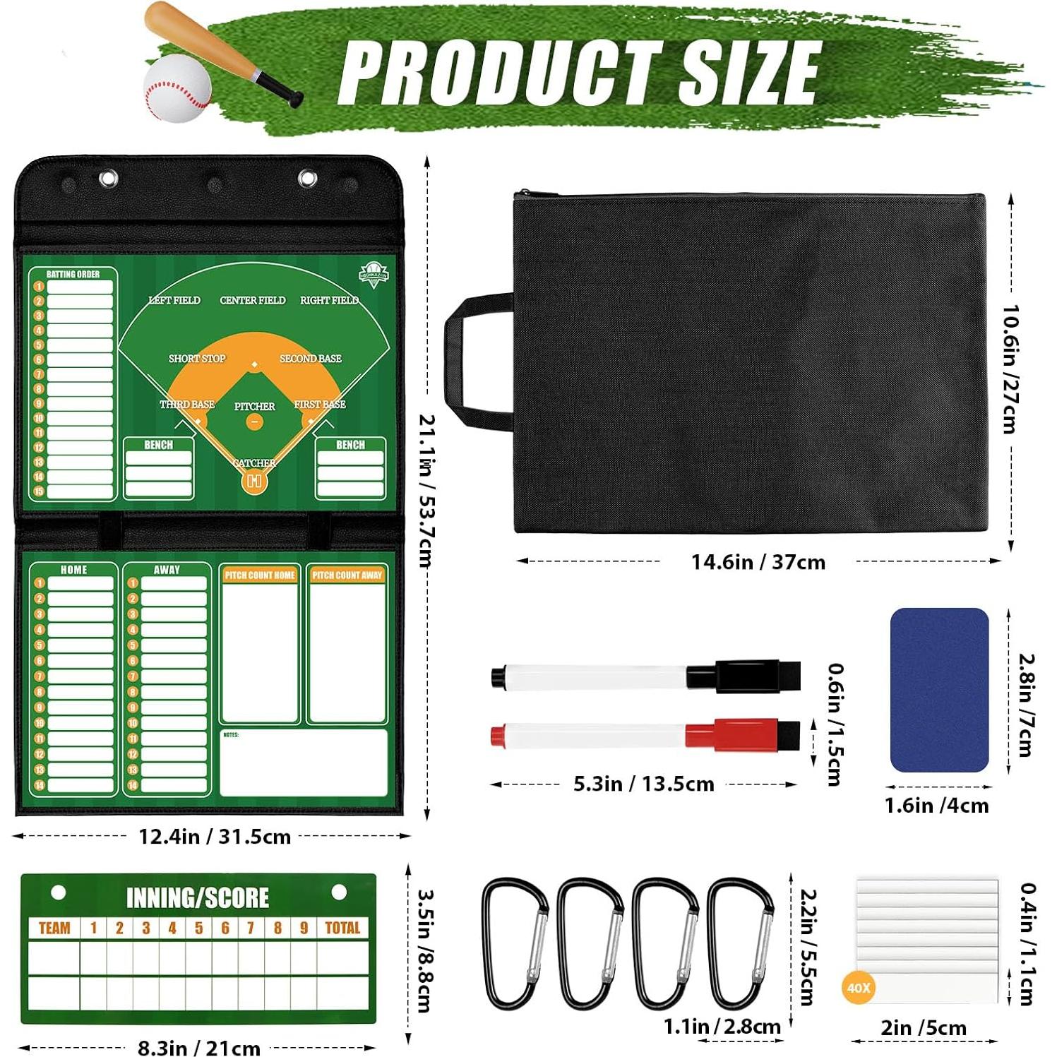 Tablero de Alineación de Béisbol Magnético HIGHRAZON Plegable