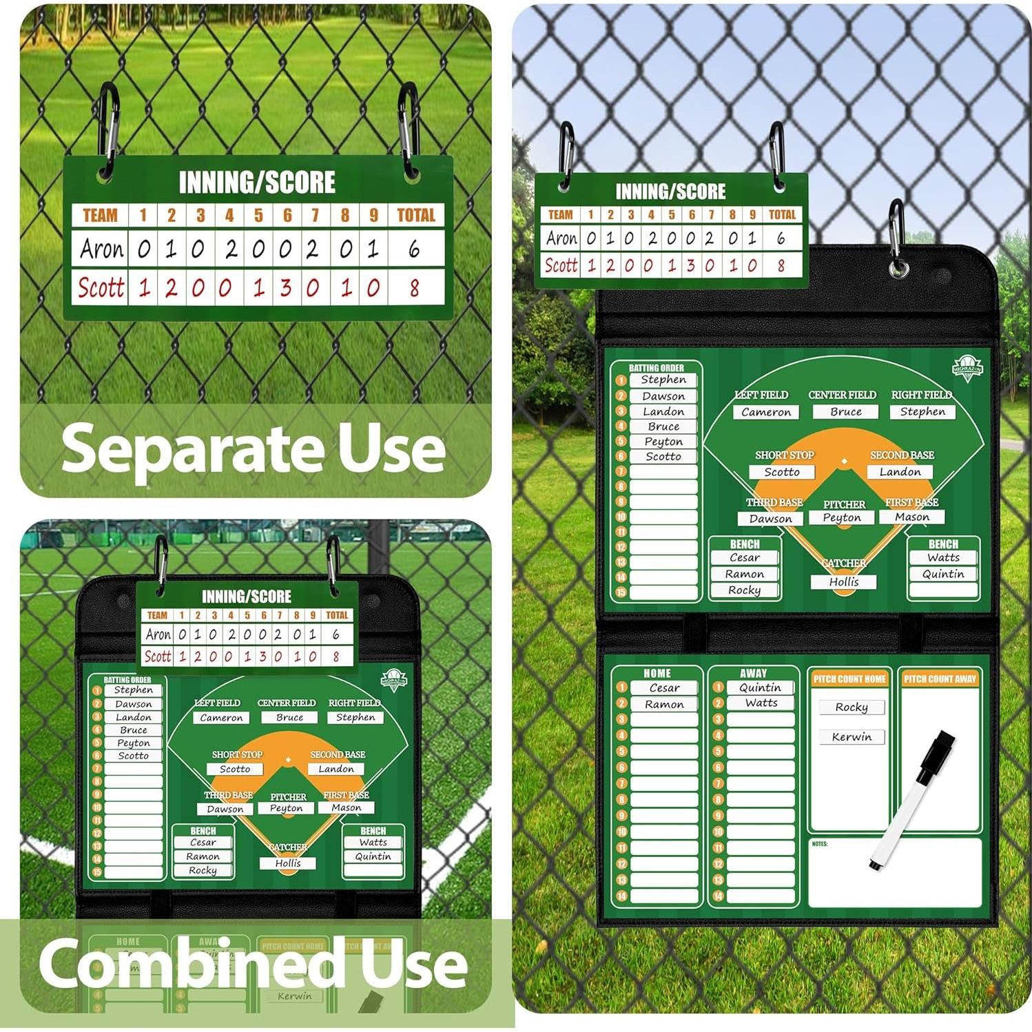 Tablero de Alineación de Béisbol Magnético HIGHRAZON Plegable