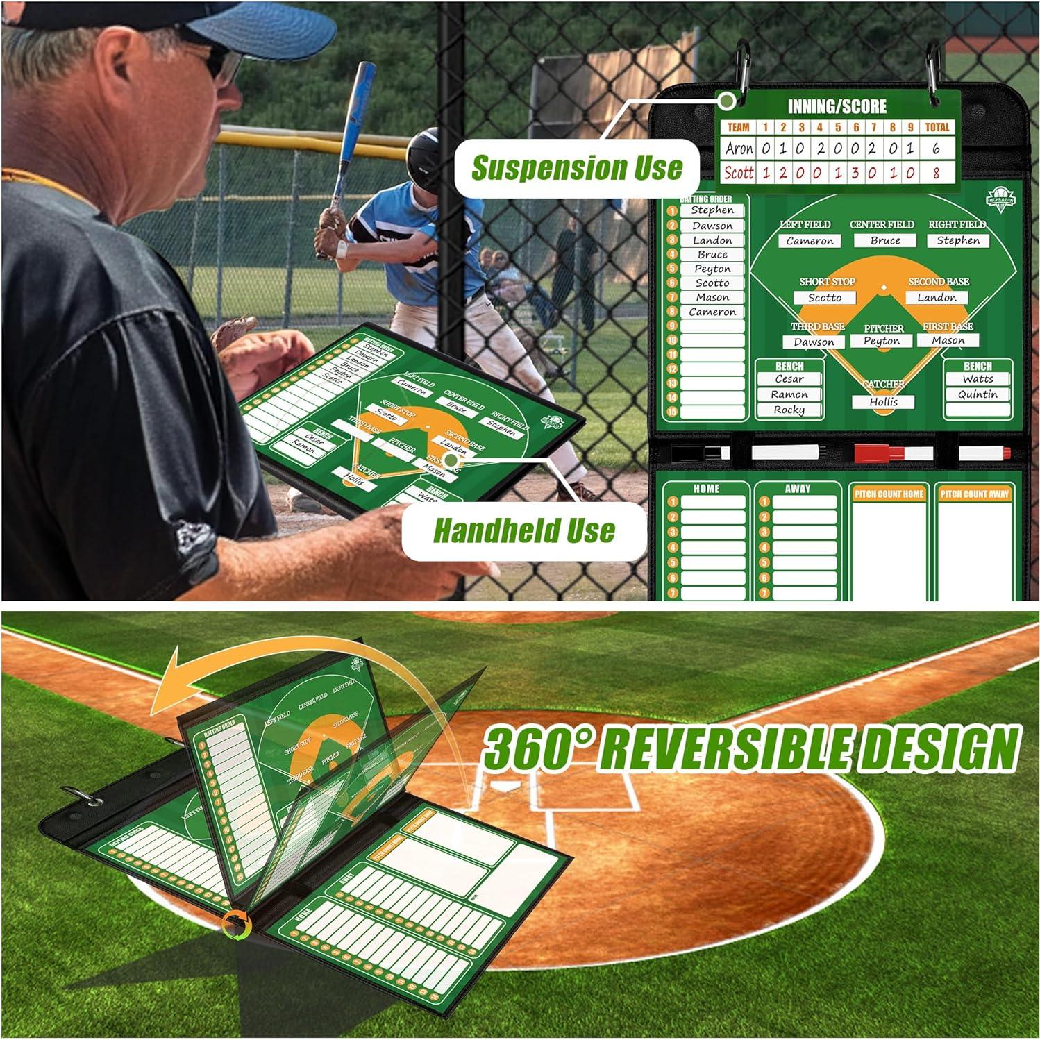 Tablero de Alineación de Béisbol Magnético HIGHRAZON Plegable
