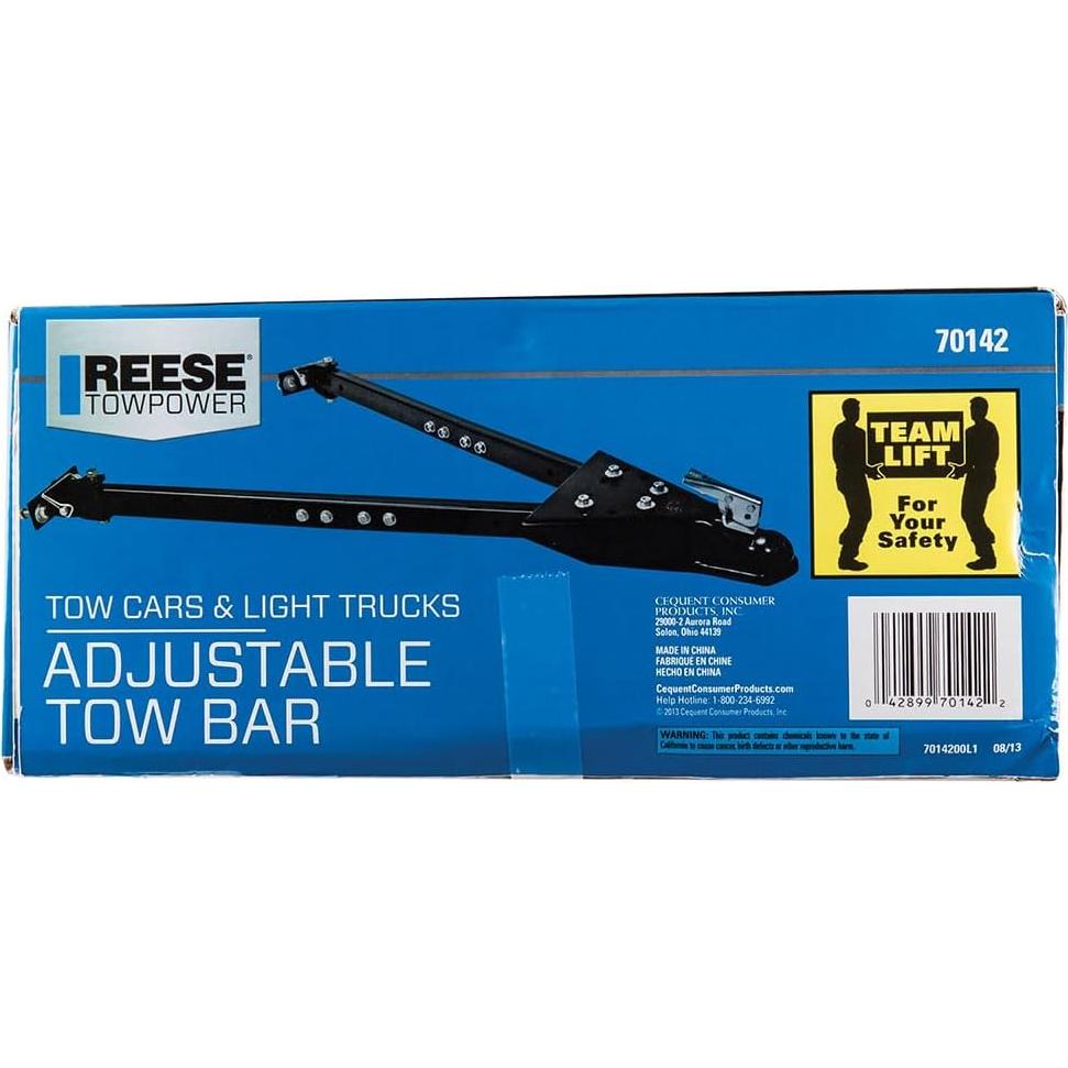 Barra de Remolque Ajustable Reese 7014200 2267.96 kg Negra