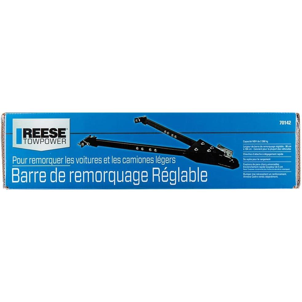 Barra de Remolque Ajustable Reese 7014200 2267.96 kg Negra