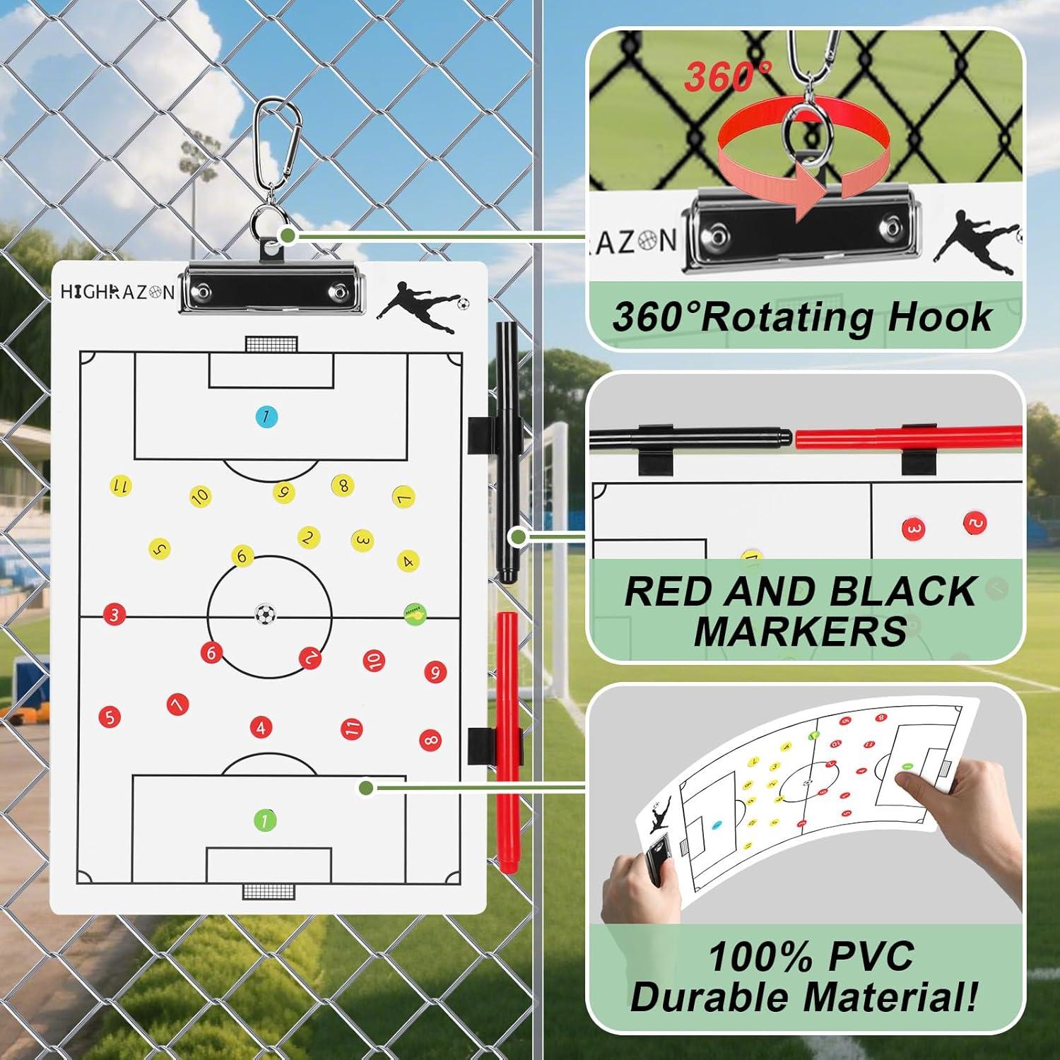 Pizarra Magnética para Entrenadores de Fútbol HIGHRAZON 35.56x22.86cm
