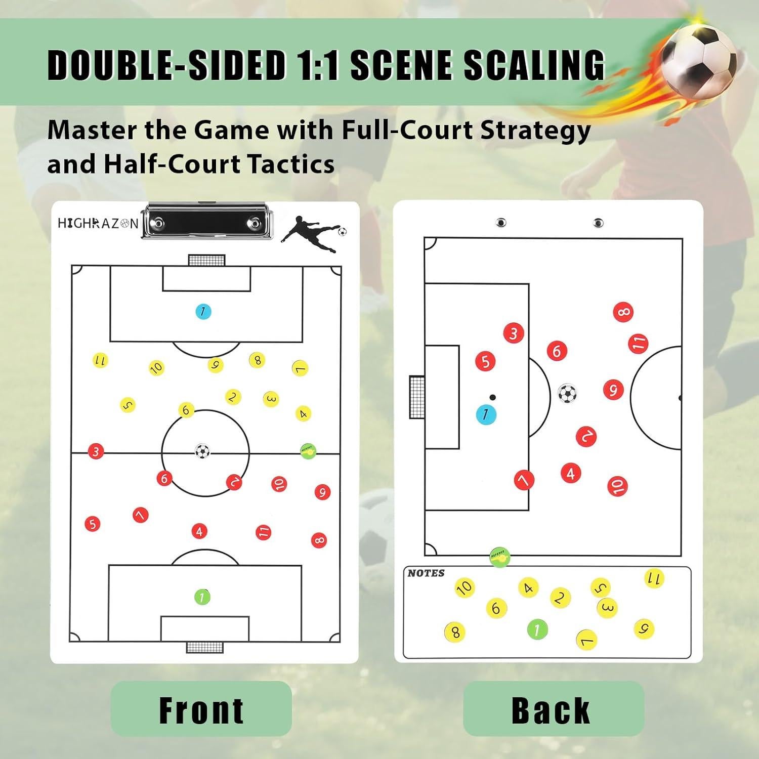 Pizarra Magnética para Entrenadores de Fútbol HIGHRAZON 35.56x22.86cm
