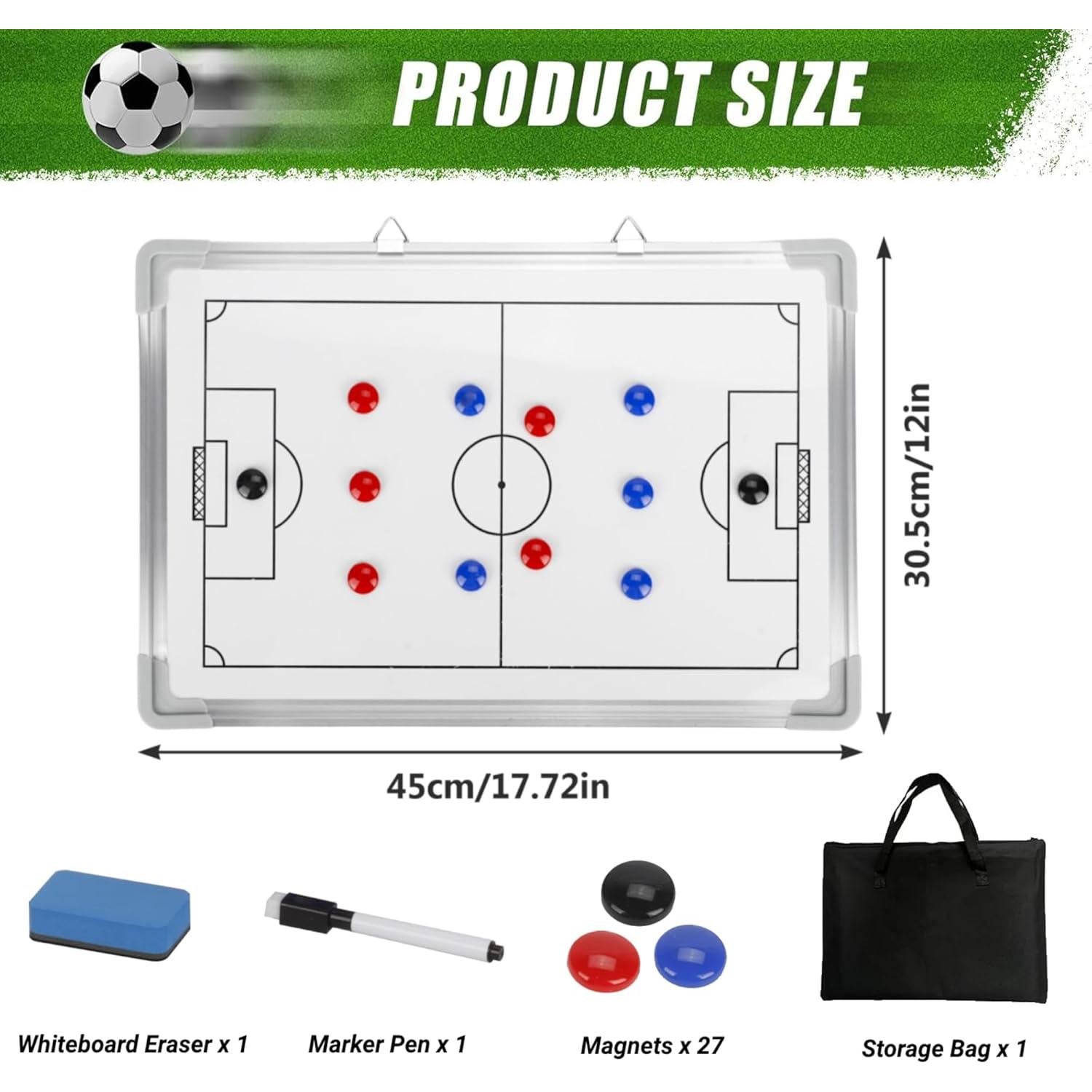 Tablero de Entrenamiento de Fútbol Awagas Doble Cara 45.72x30.48cm