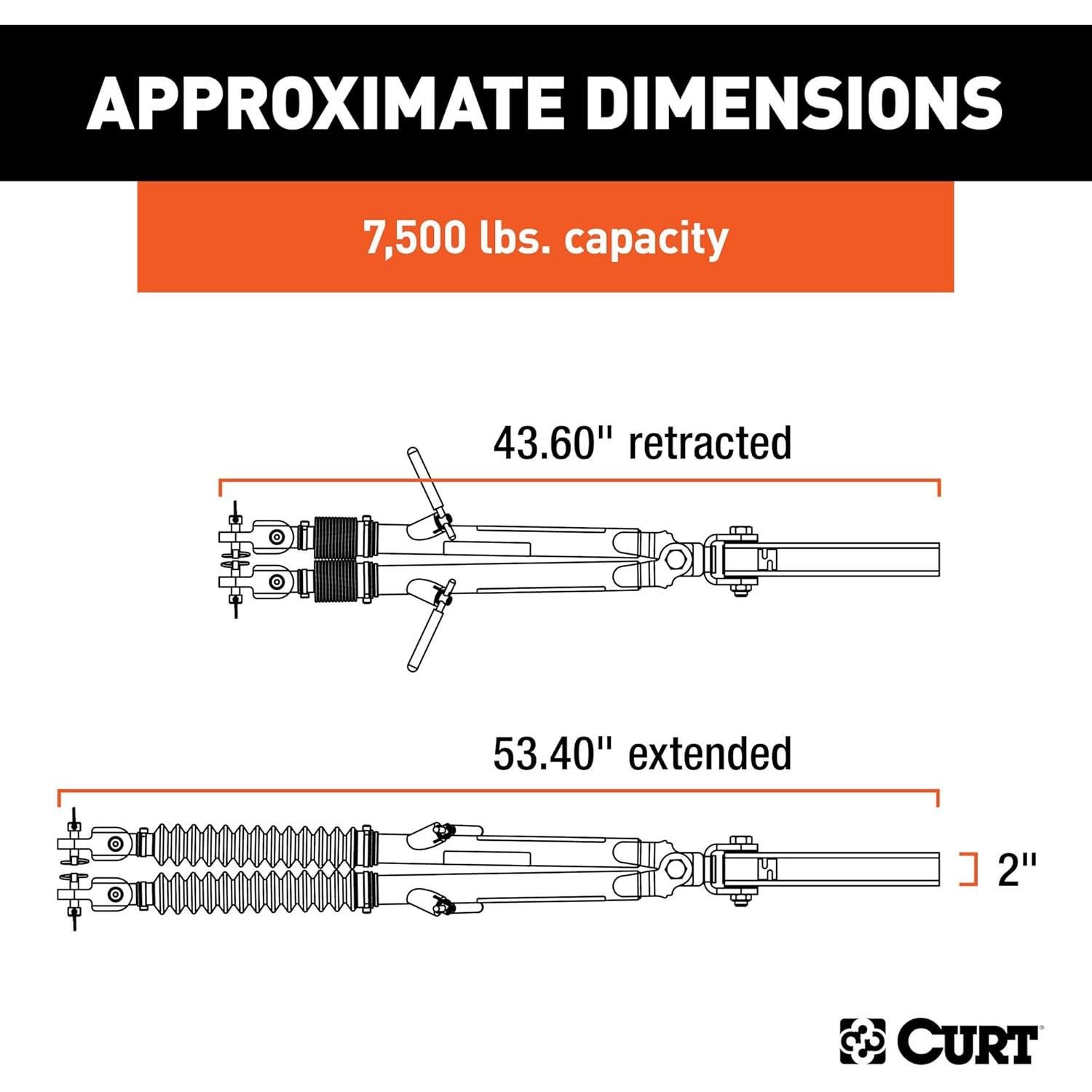 Barra de Remolque CURT Rambler 3,402 kg Acero 5.08 cm