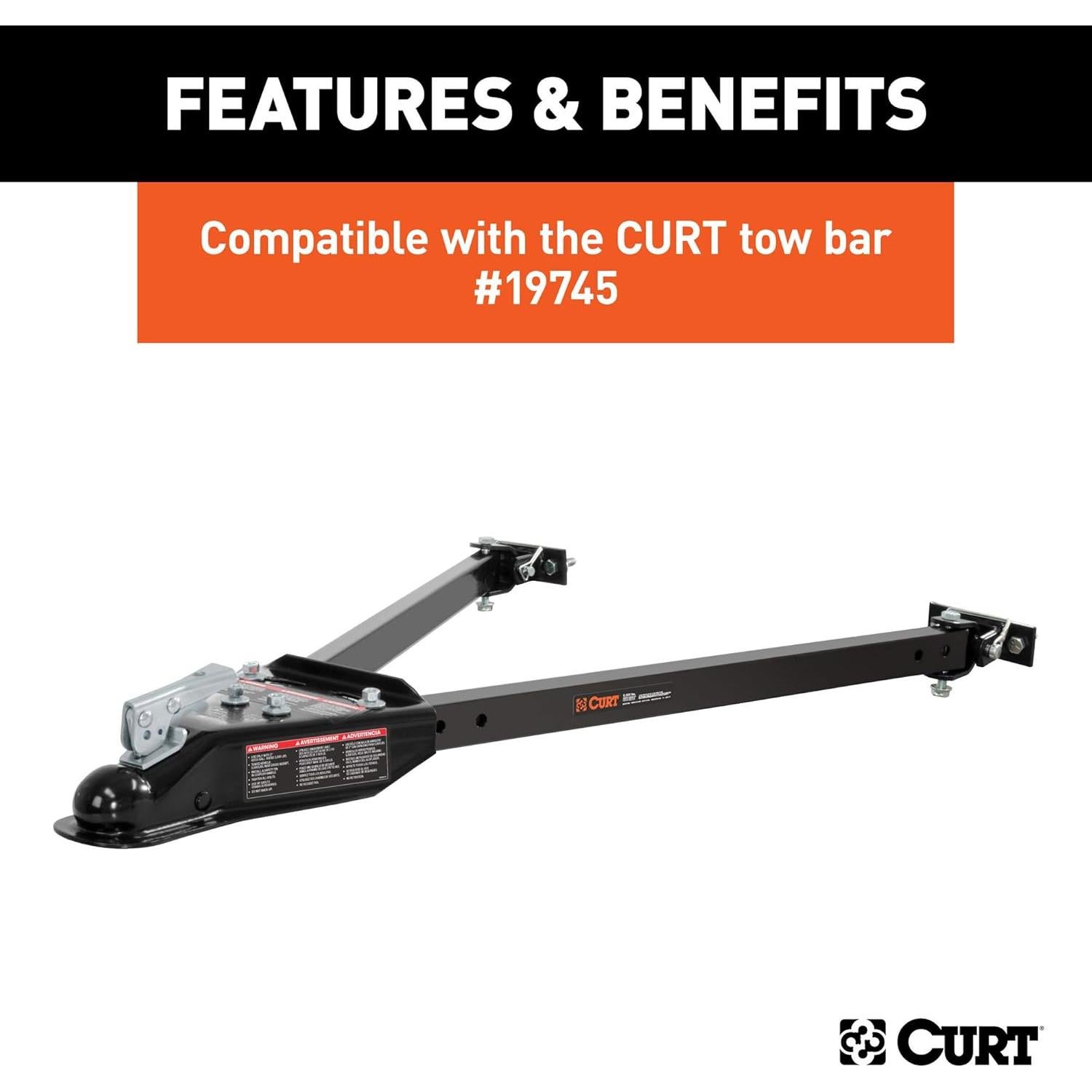 Soportes de Parachoques Ajustables CURT 19748 para Remolque