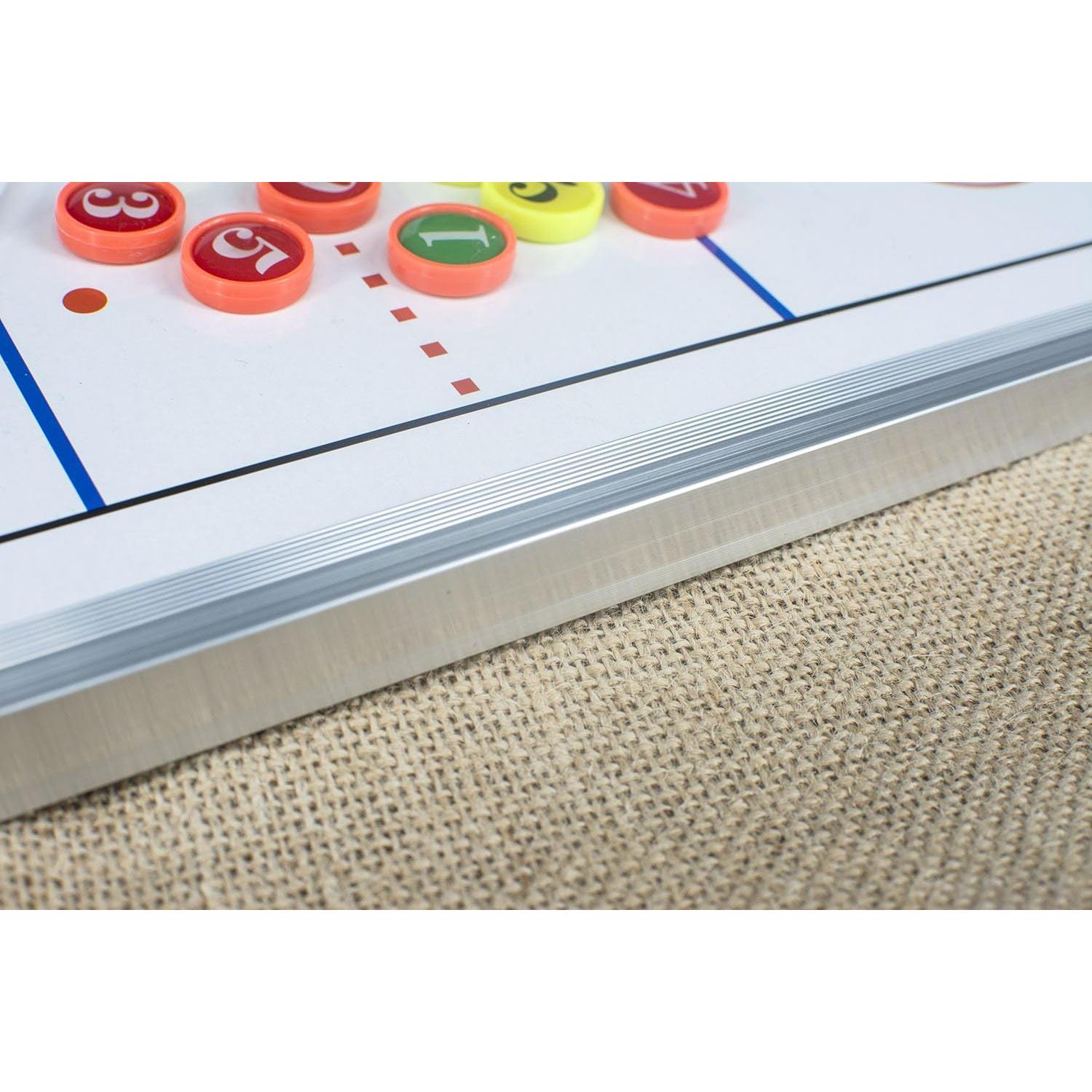 Double-Sided Ice Hockey Coaching Whiteboard – Full & Half Rink Tactics Board with Player Markers