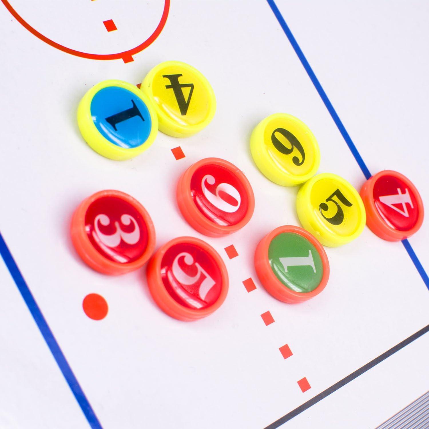 Double-Sided Ice Hockey Coaching Whiteboard – Full & Half Rink Tactics Board with Player Markers