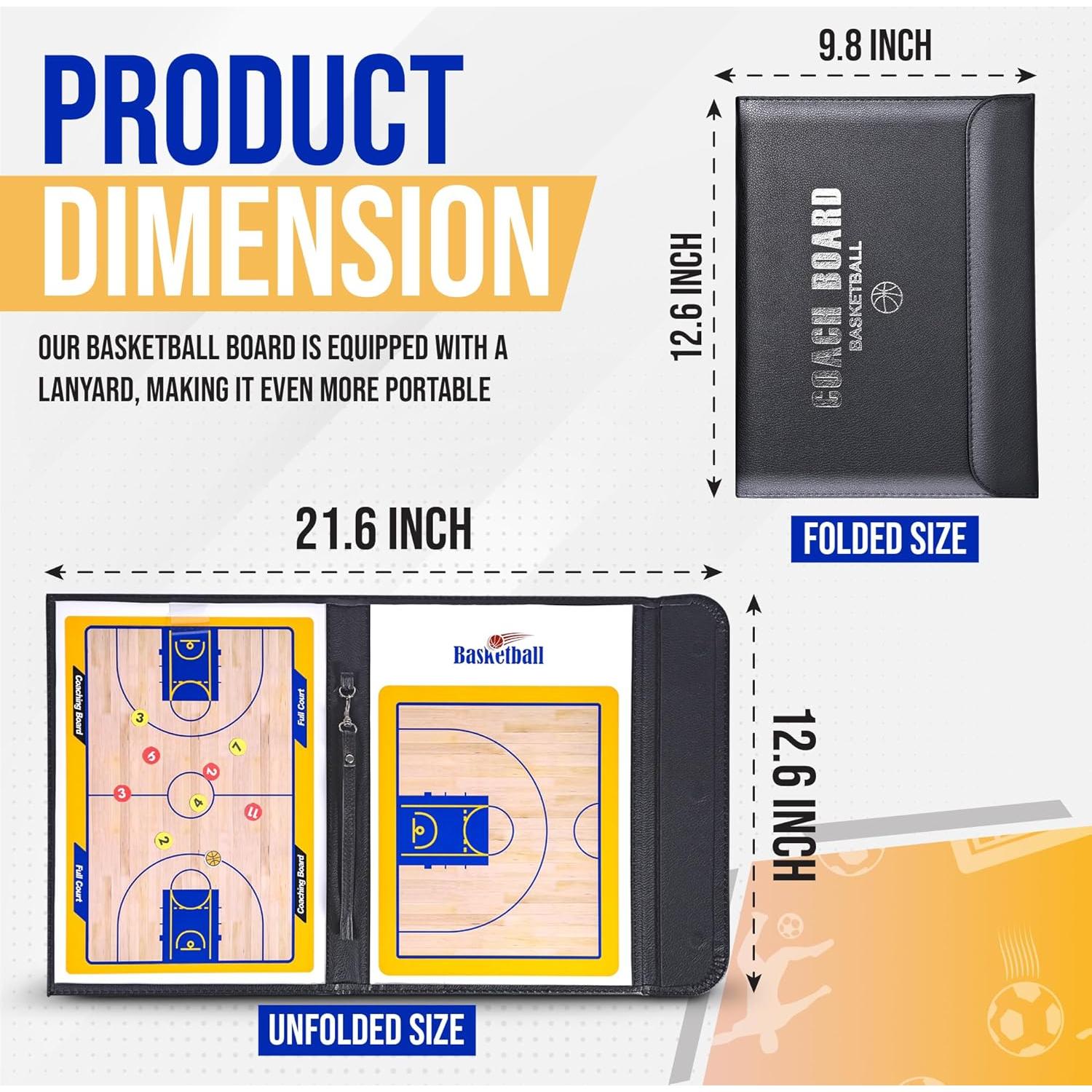 Tablero de Entrenamiento ZPU Plegable para Baloncesto 53.8x32cm