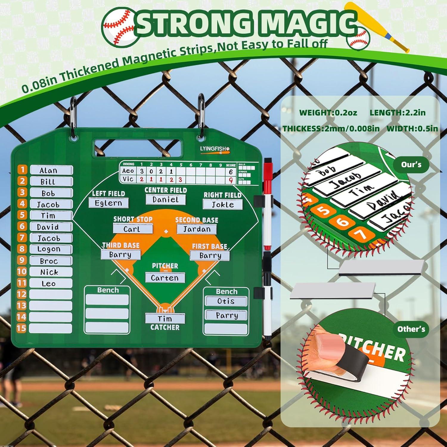 Tablero Magnético de Alineación de Béisbol LYINGFISH 31.75x27.94cm