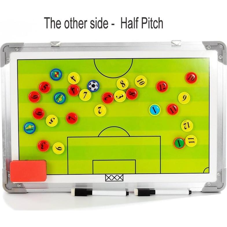 Tablero de Entrenamiento de Fútbol Wrzbest 45x30cm Doble Cara