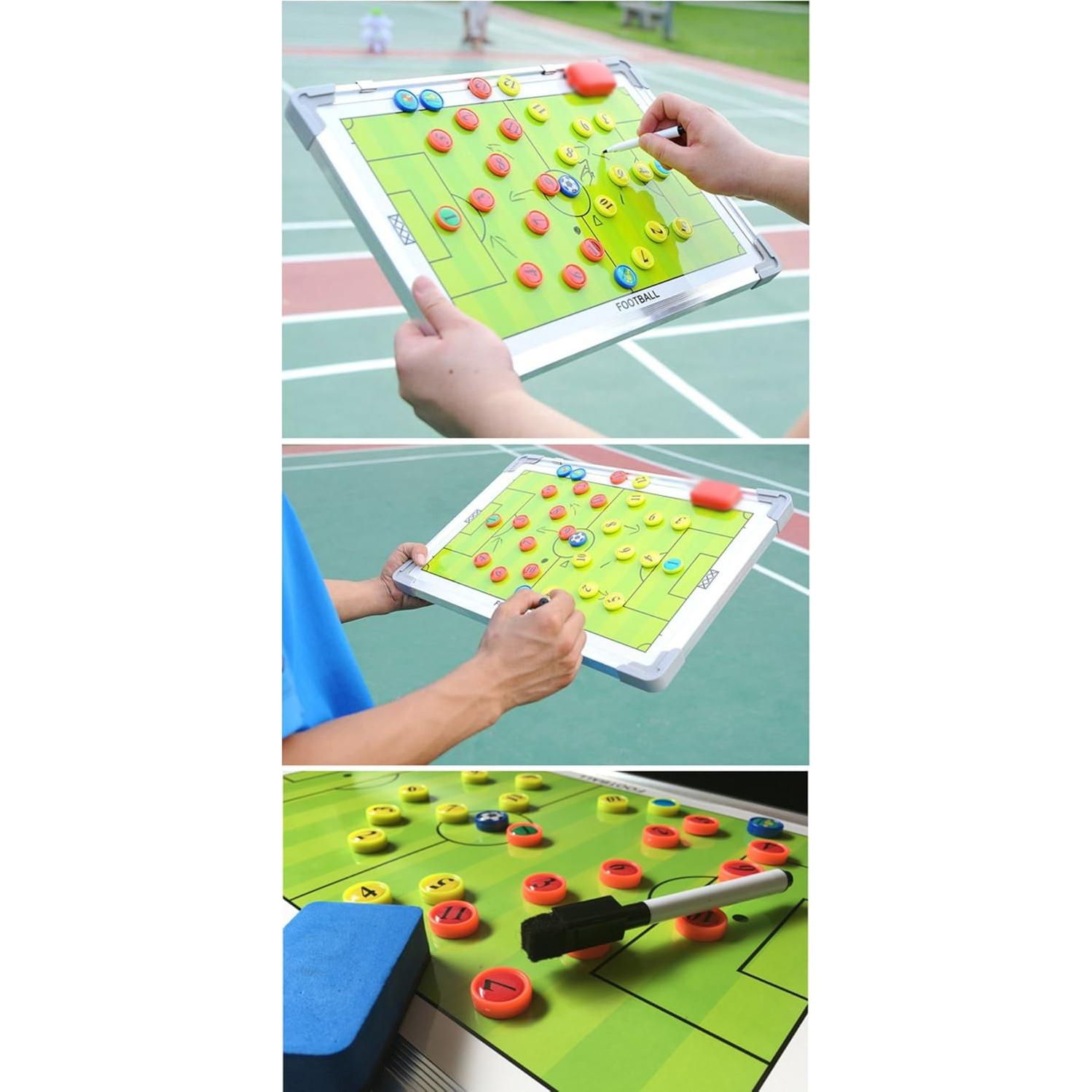 Tablero de Entrenamiento de Fútbol Wrzbest 45x30cm Doble Cara