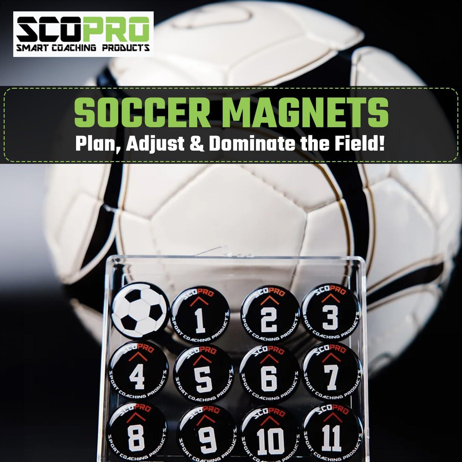Imanes de Entrenamiento de Fútbol SCOPRO, Marcadores Magnéticos 1.9 cm