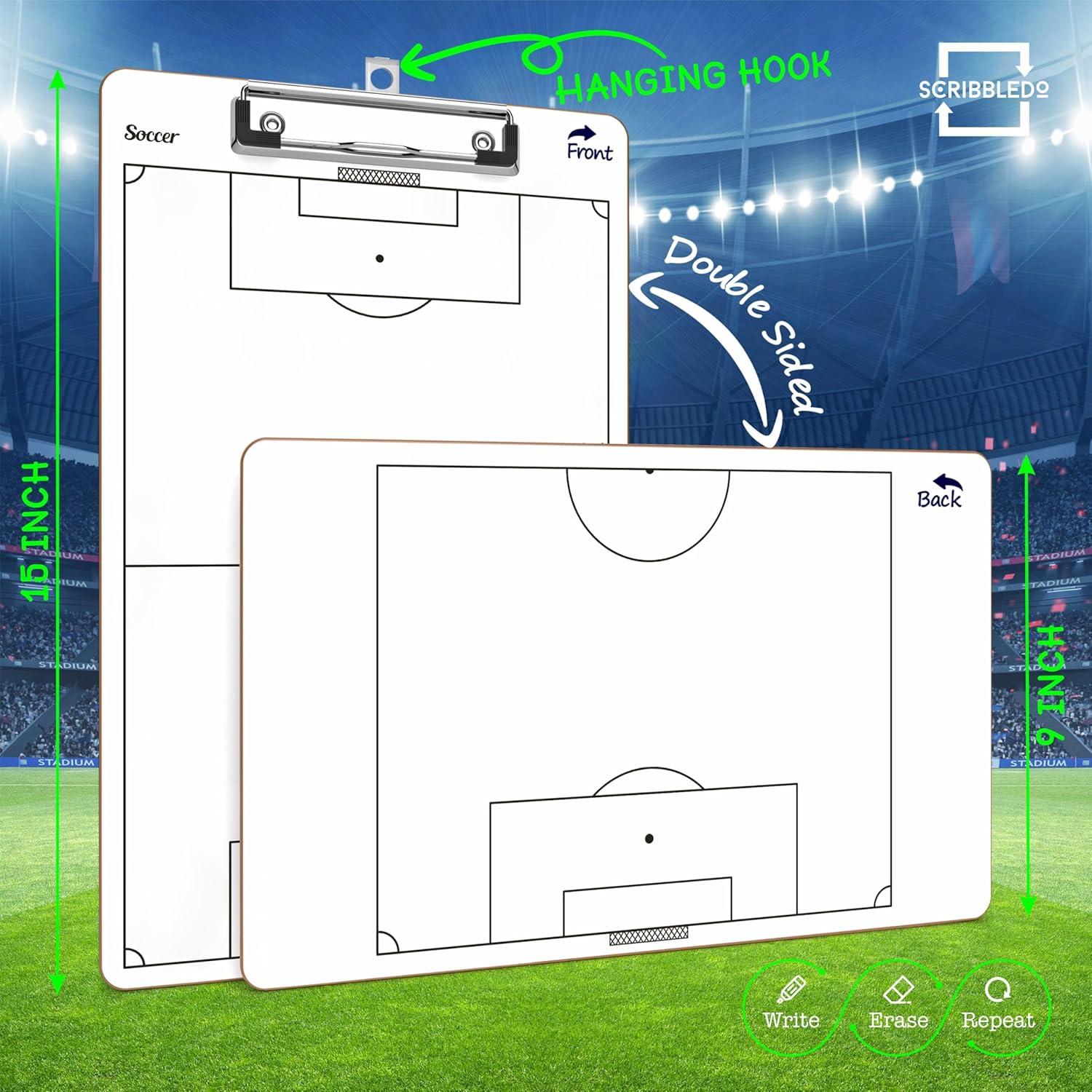 Tablero de Entrenamiento de Borrado en Seco Scribbledo 38x23cm Fútbol