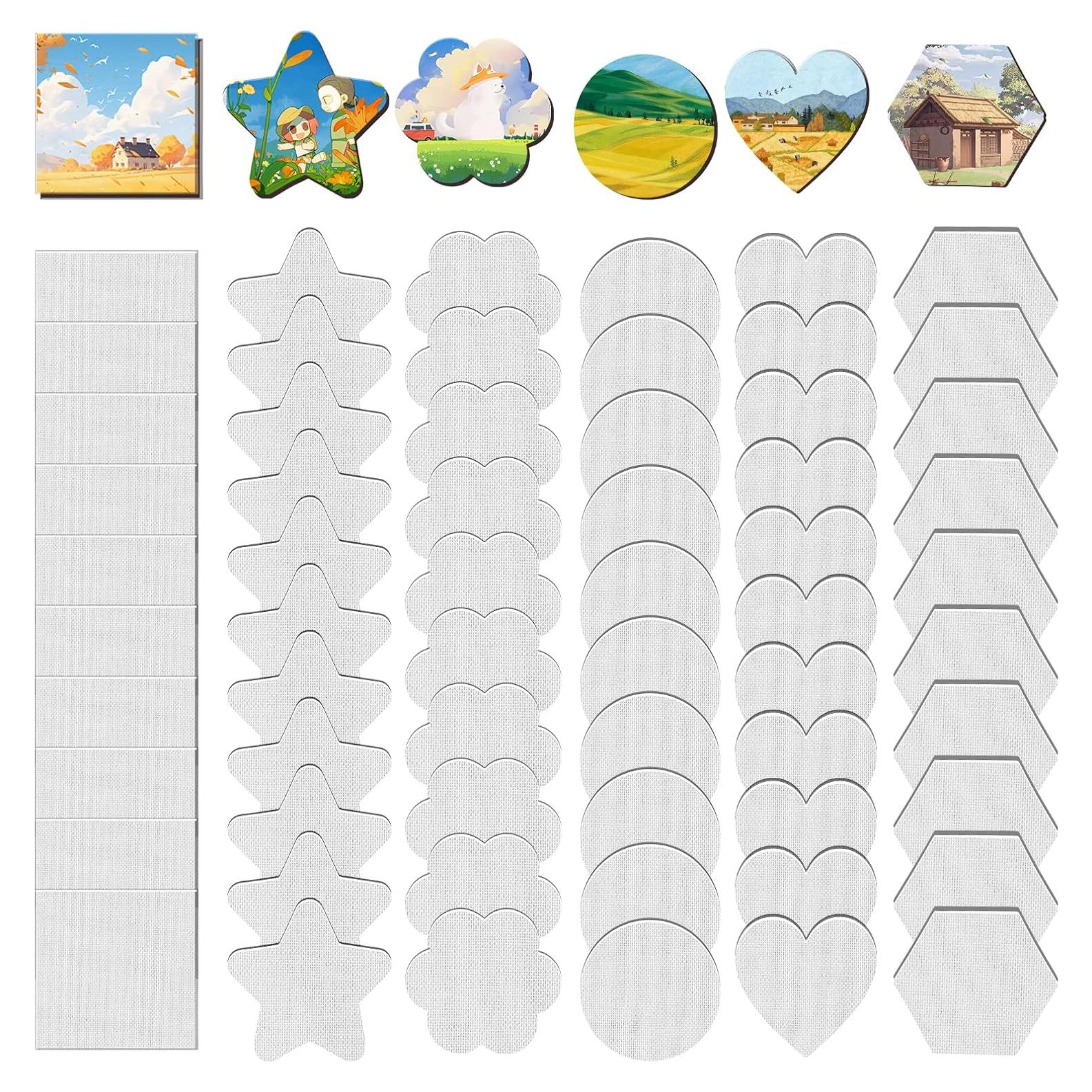 60 Mini Lienzos Magnéticos ZhouBoat 7.5 cm para Pintar DIY