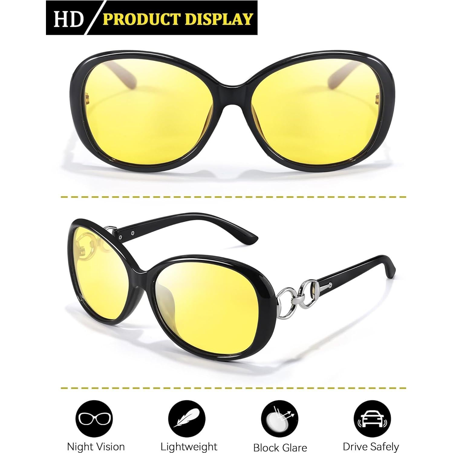 Gafas de Visión Nocturna Polarizadas TJUTR para Mujeres