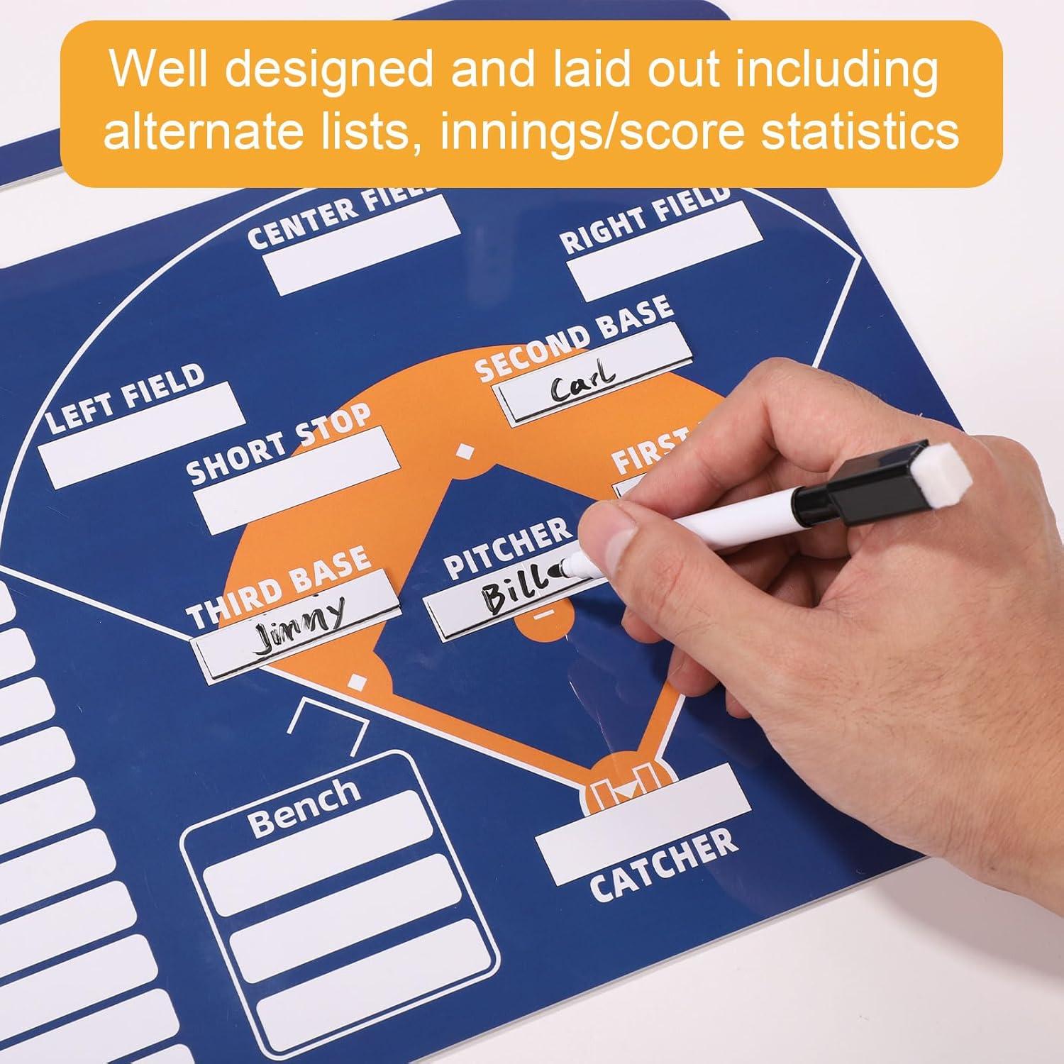 Tablero de Alineación Magnético NQEUEPN 32x28 cm para Béisbol