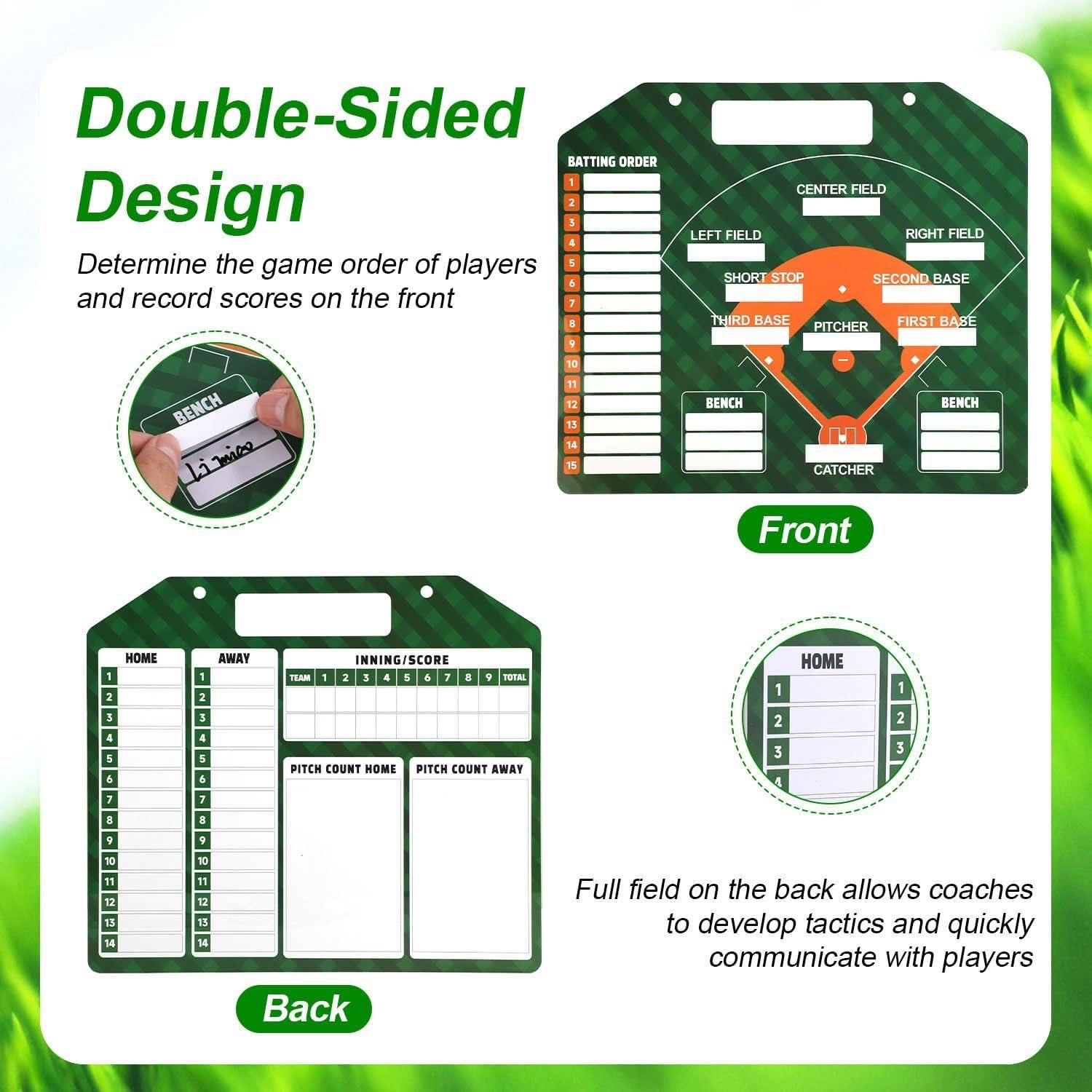 Tablero de Alineación de Béisbol NQEUEPN 32x28cm Magnético