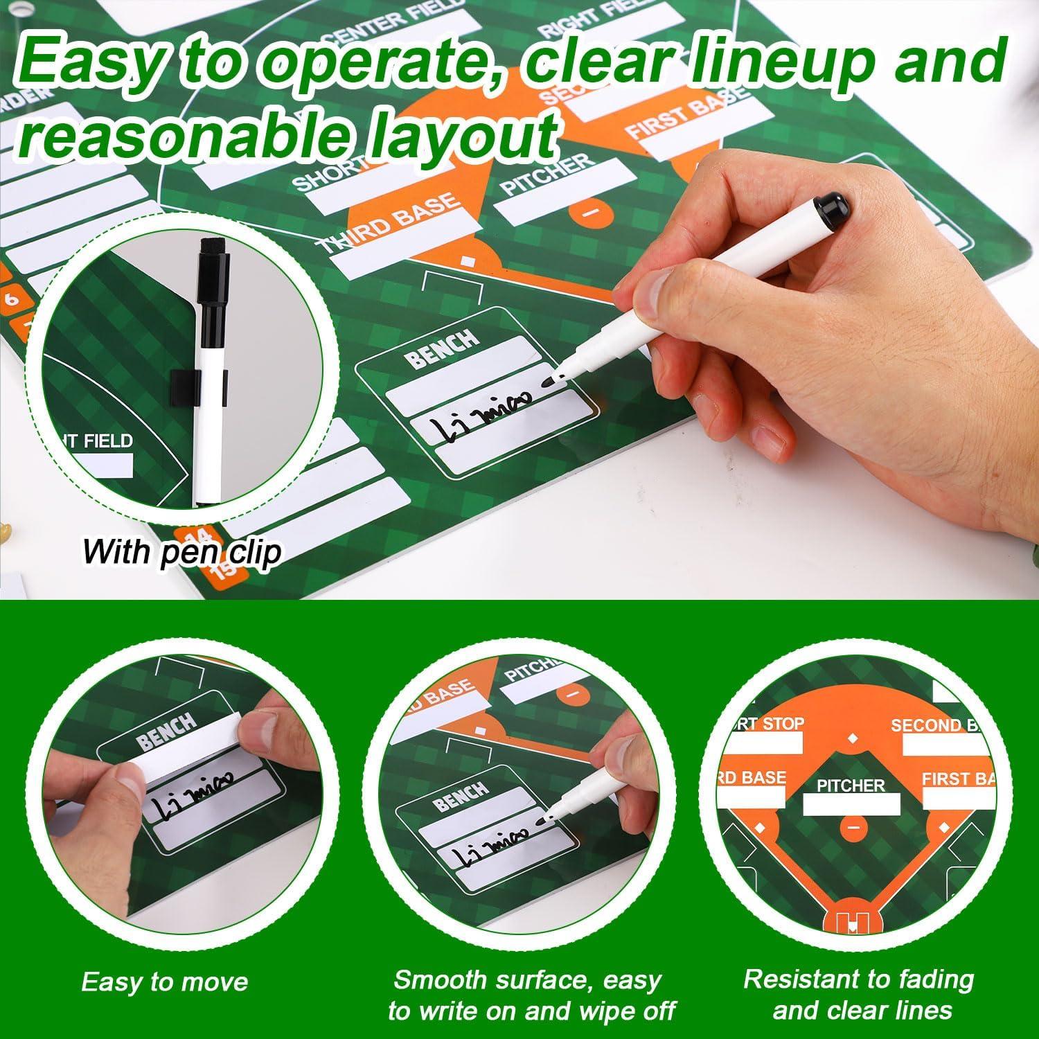 Tablero de Alineación de Béisbol NQEUEPN 32x28cm Magnético