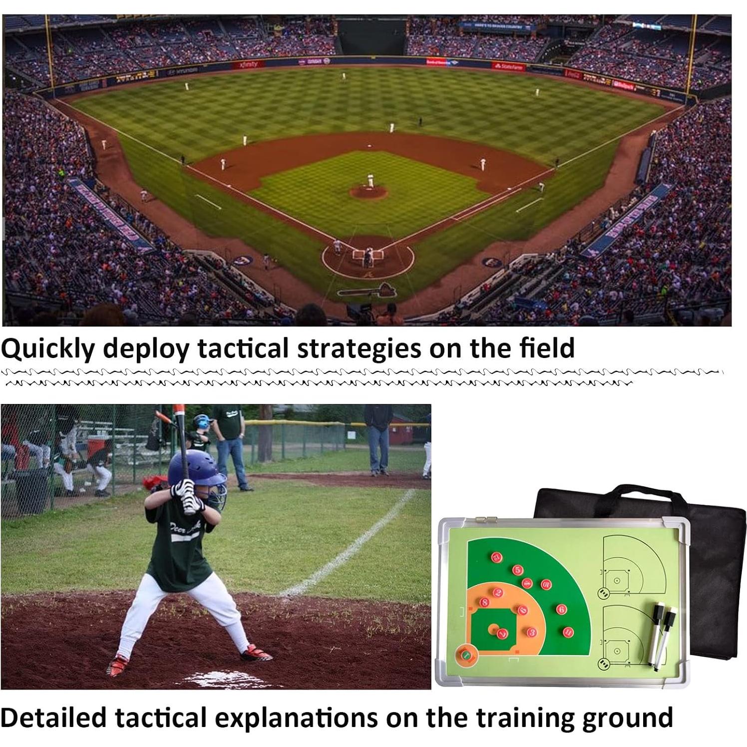 Tablero Borrable PhantomSky para Entrenadores de Béisbol 45x30cm