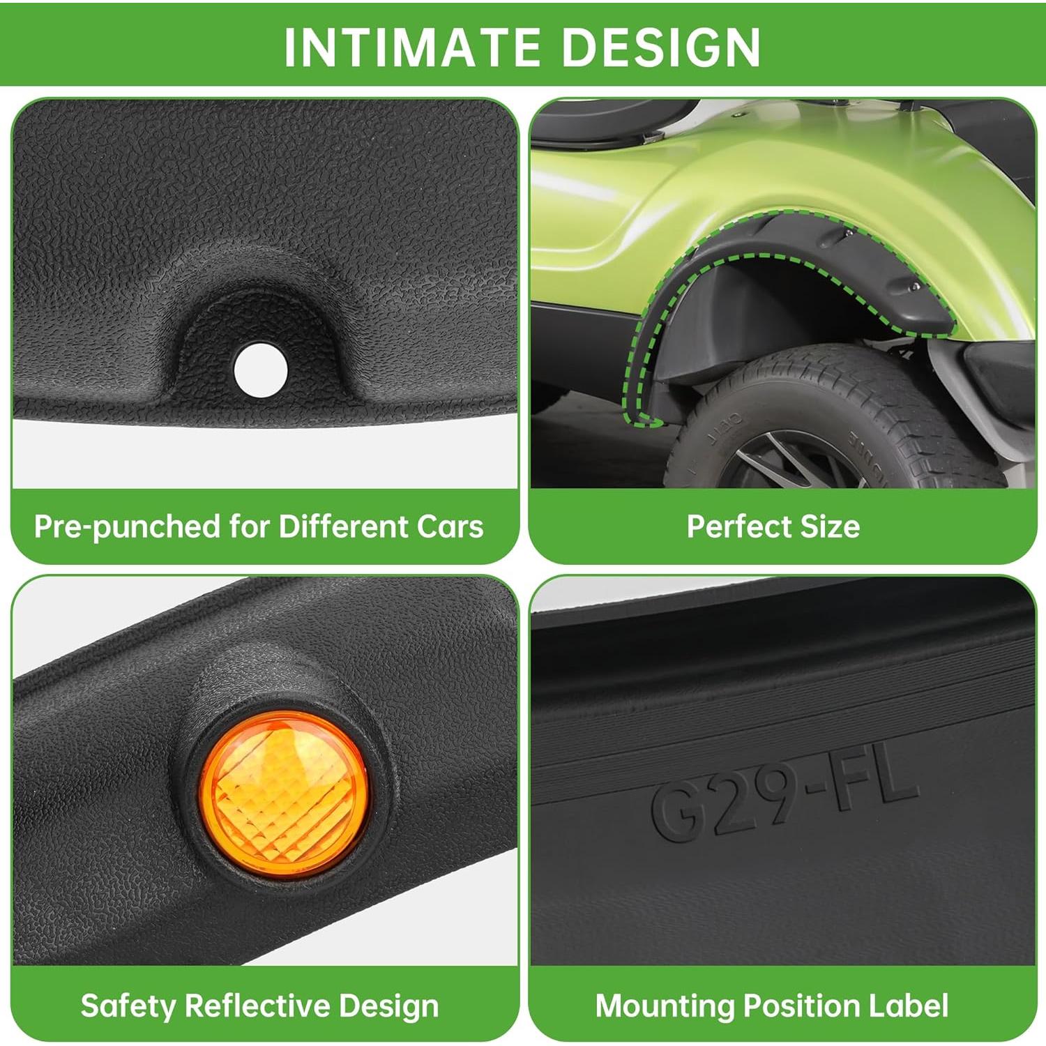 Extensiones de Guardabarros 10L0L para Carrito Golf Yamaha G29