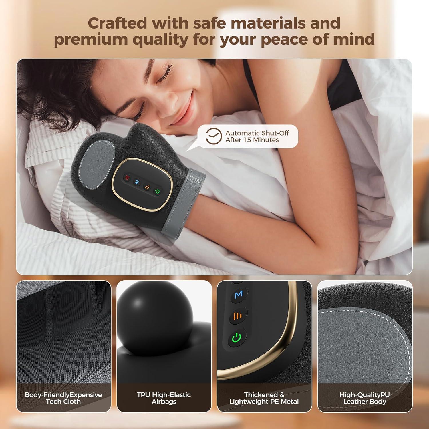 Masajeador de Manos Estefanlo con Calor y Compresión 3 Modos