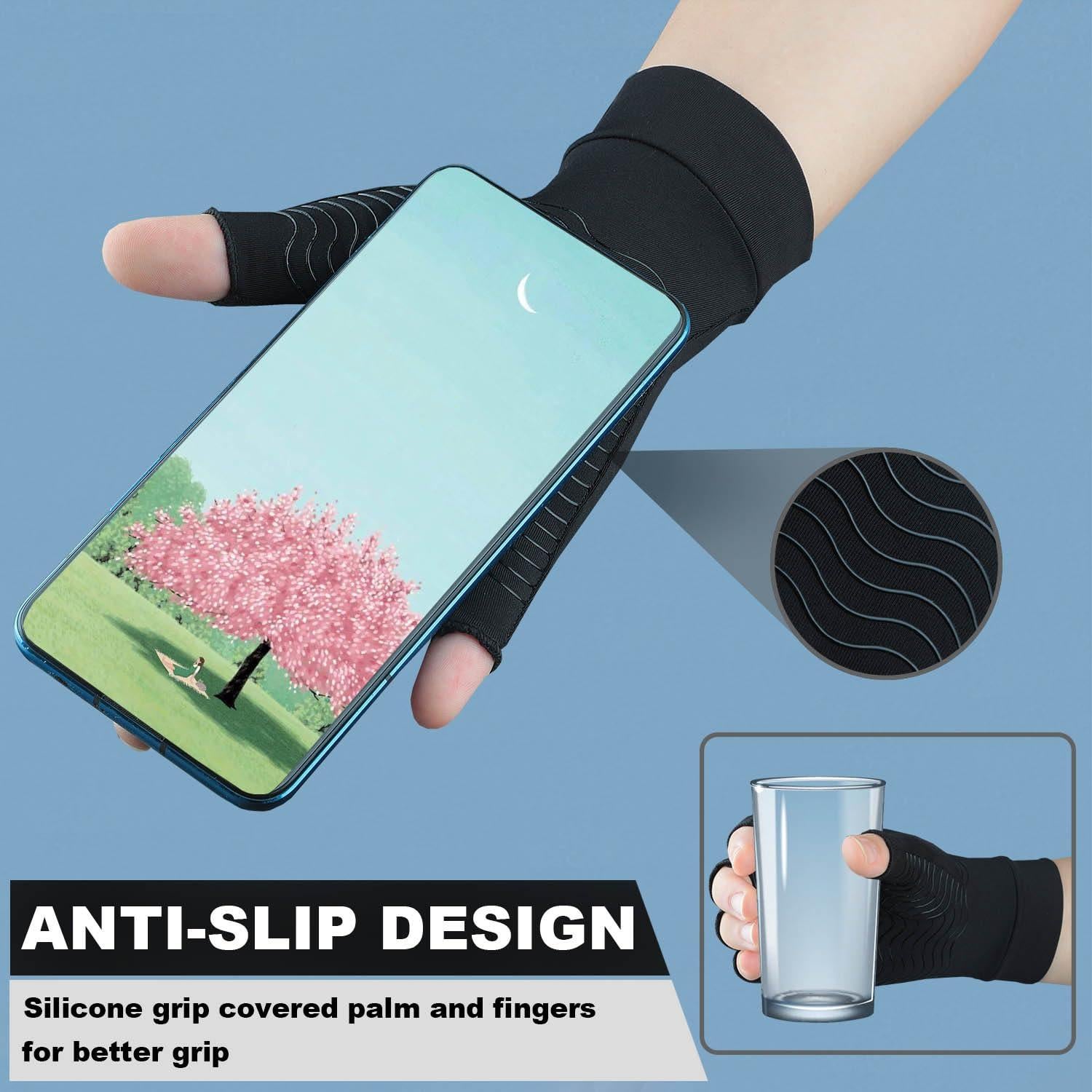 Guantes de Compresión de Cobre TIZHJOZI para Artritis - 2 Pares