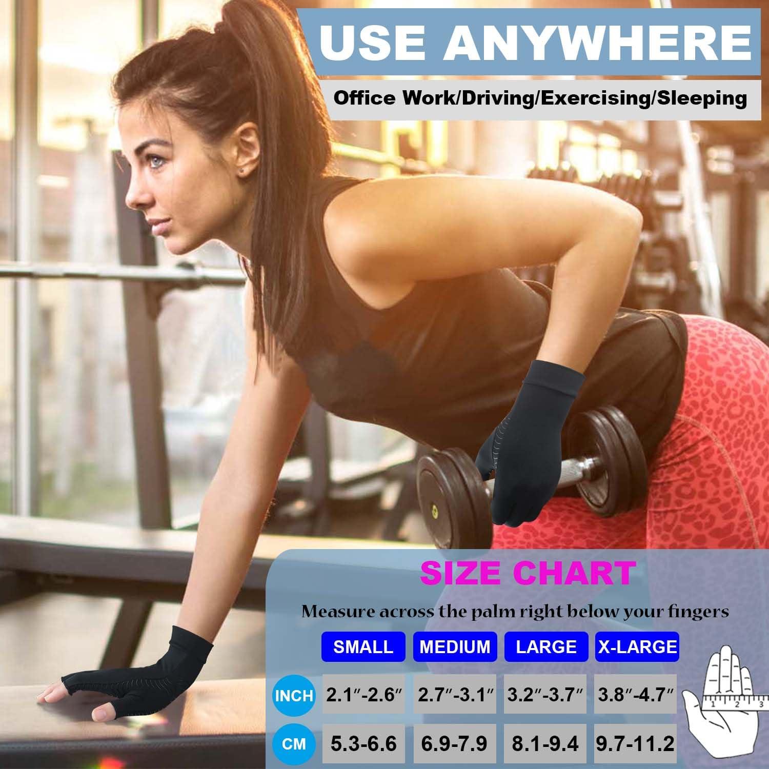 Guantes de Compresión de Cobre TIZHJOZI para Artritis - 2 Pares