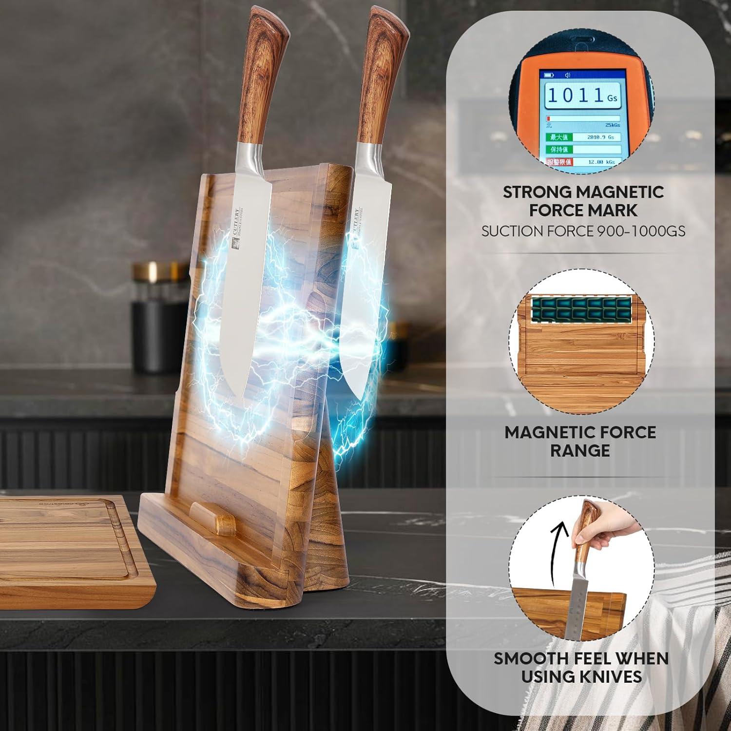 Soporte Magnético para Cuchillos Celetree 2 en 1 con Tabla 40.64x27.94cm
